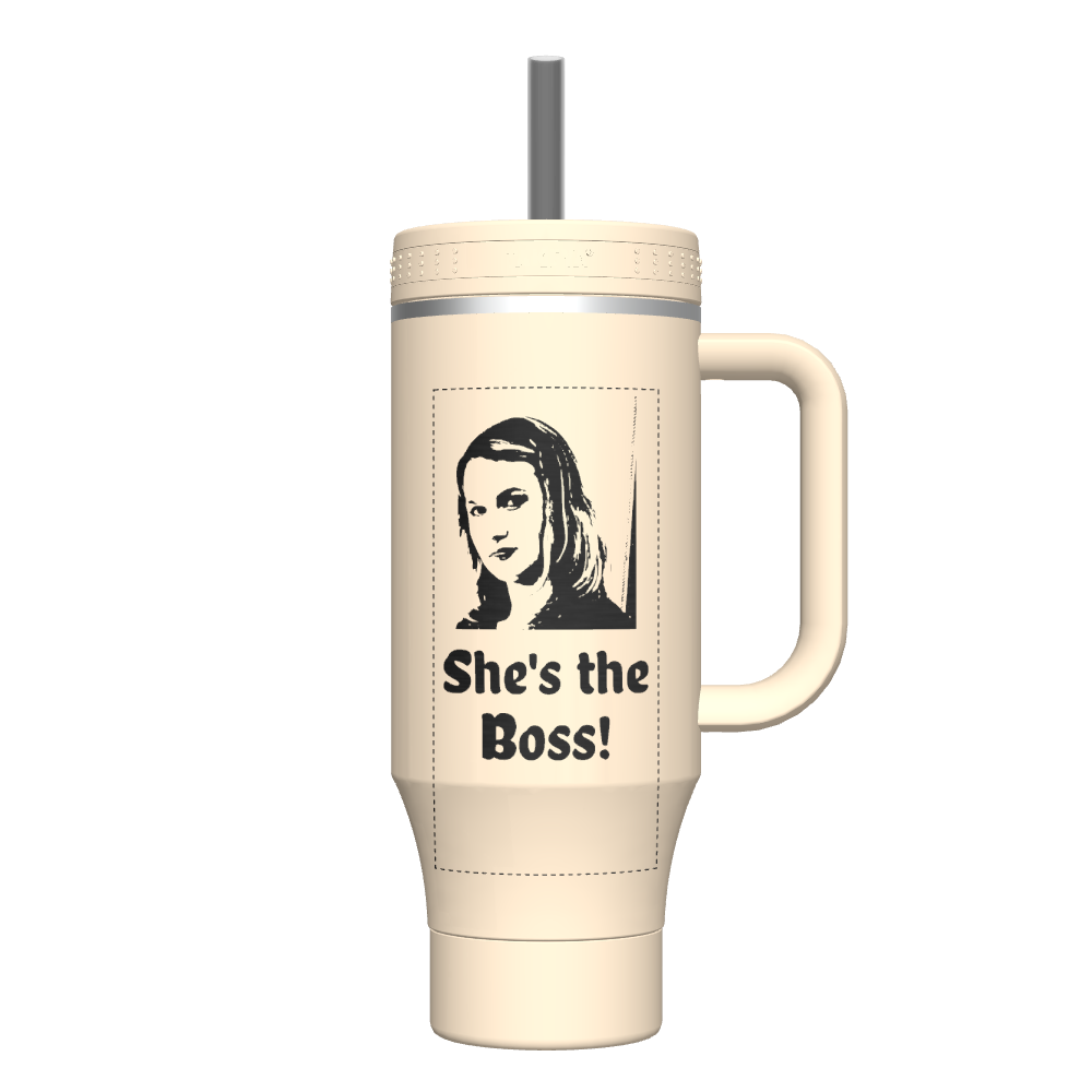 40oz Insulated Tumbler with Handle - Customizable Name/Logo - Keeps Drinks Hot/Cold for Hours - Perfect for Coffee, Smoothies & Outdoor Activities
