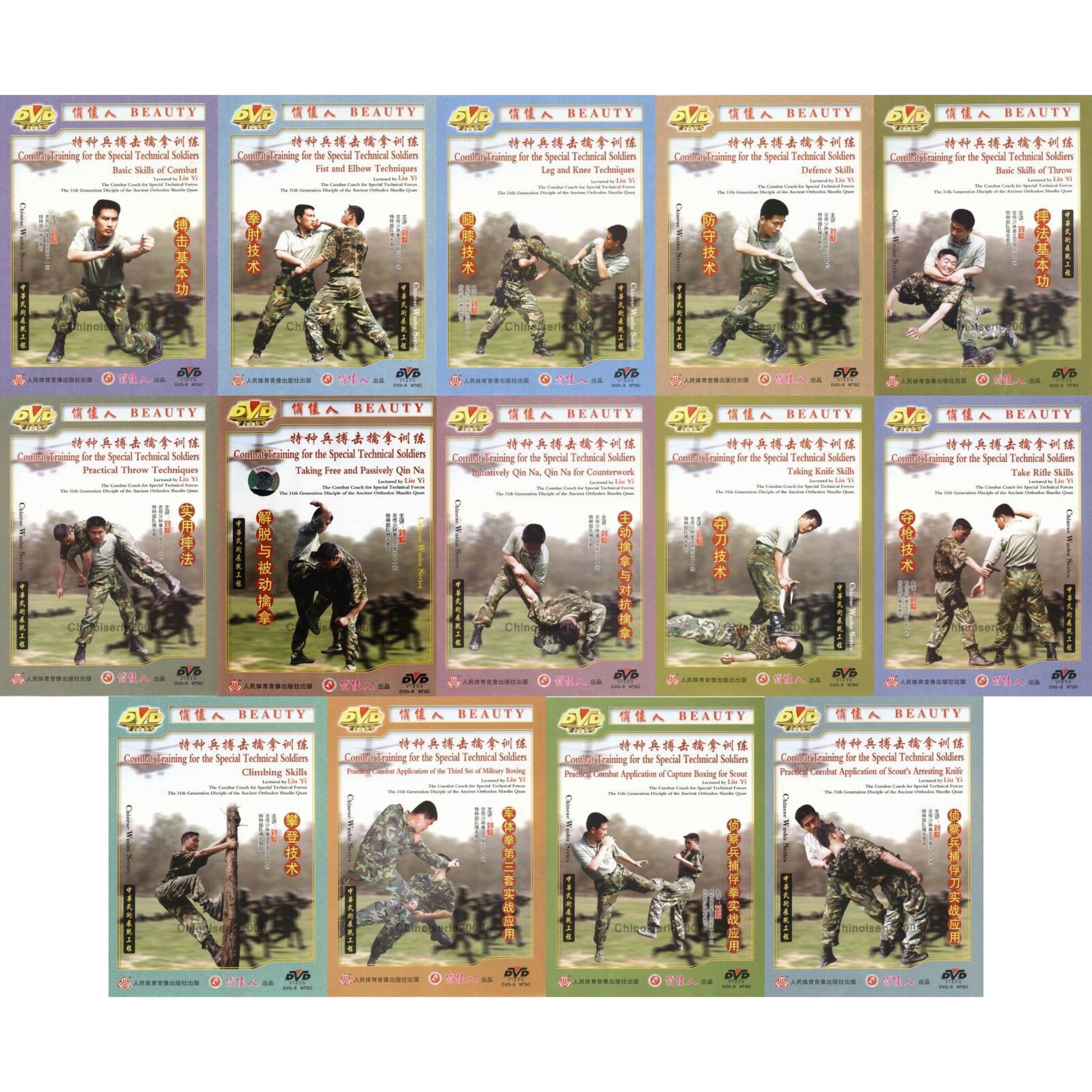 Liu Yi's Chinese Military Hand-to-Hand Combat Training - Complete 14 DVD Set | Self-Defense & Martial Arts Mastery for Home Practice, Military Training & Fitness