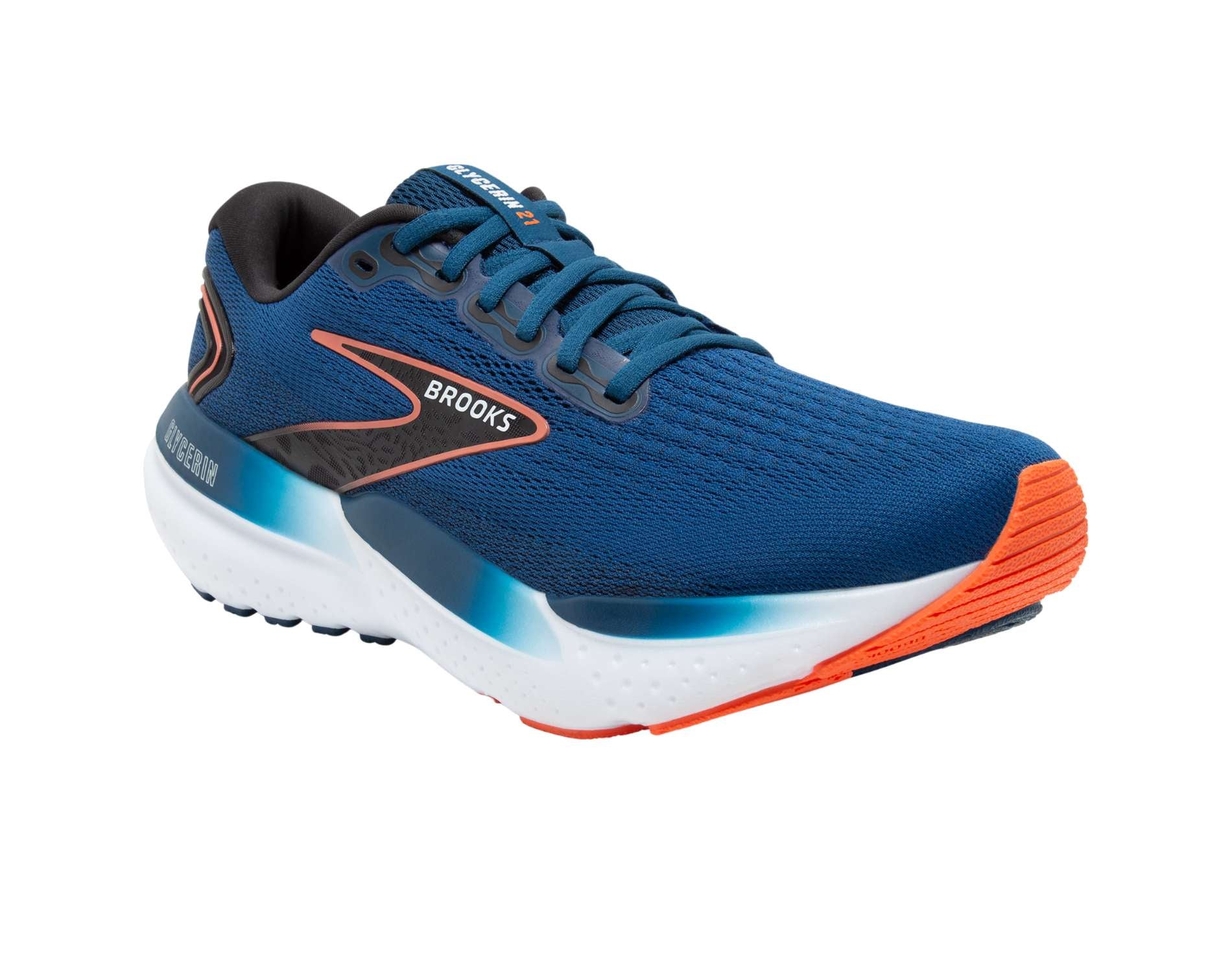 Brooks Glycerin 21 Men's Running Shoes - Premium Cushioned Road Shoes for Jogging & Marathon Training - Lightweight Comfort for Long Distance Running
