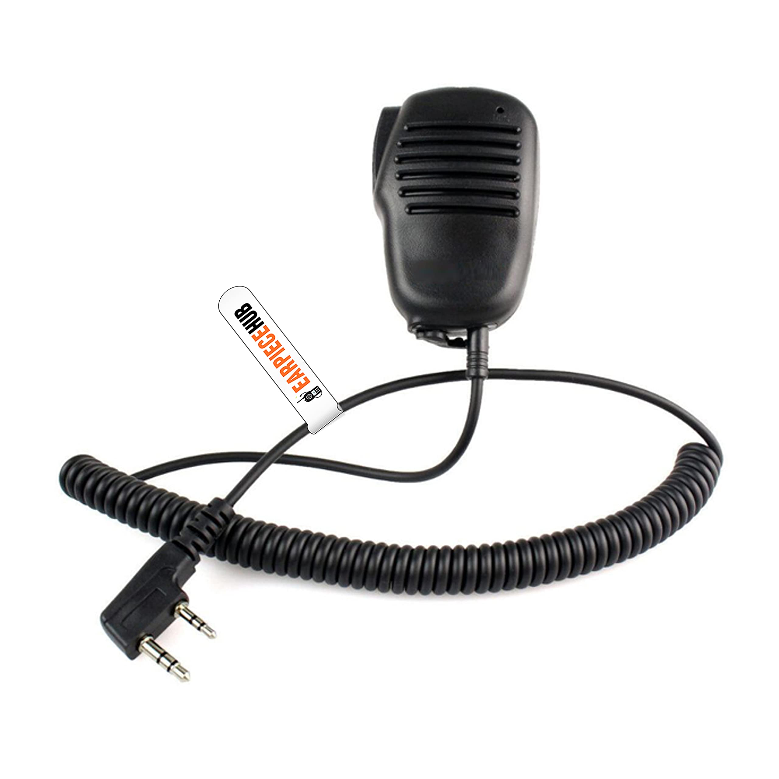 Earpiece Hub Remote Speaker Shoulder Mic with PTT Button for Mitex Radio Walkie Talkie 2-Pin - Hands-Free Communication for Security, Construction & Outdoor Activities