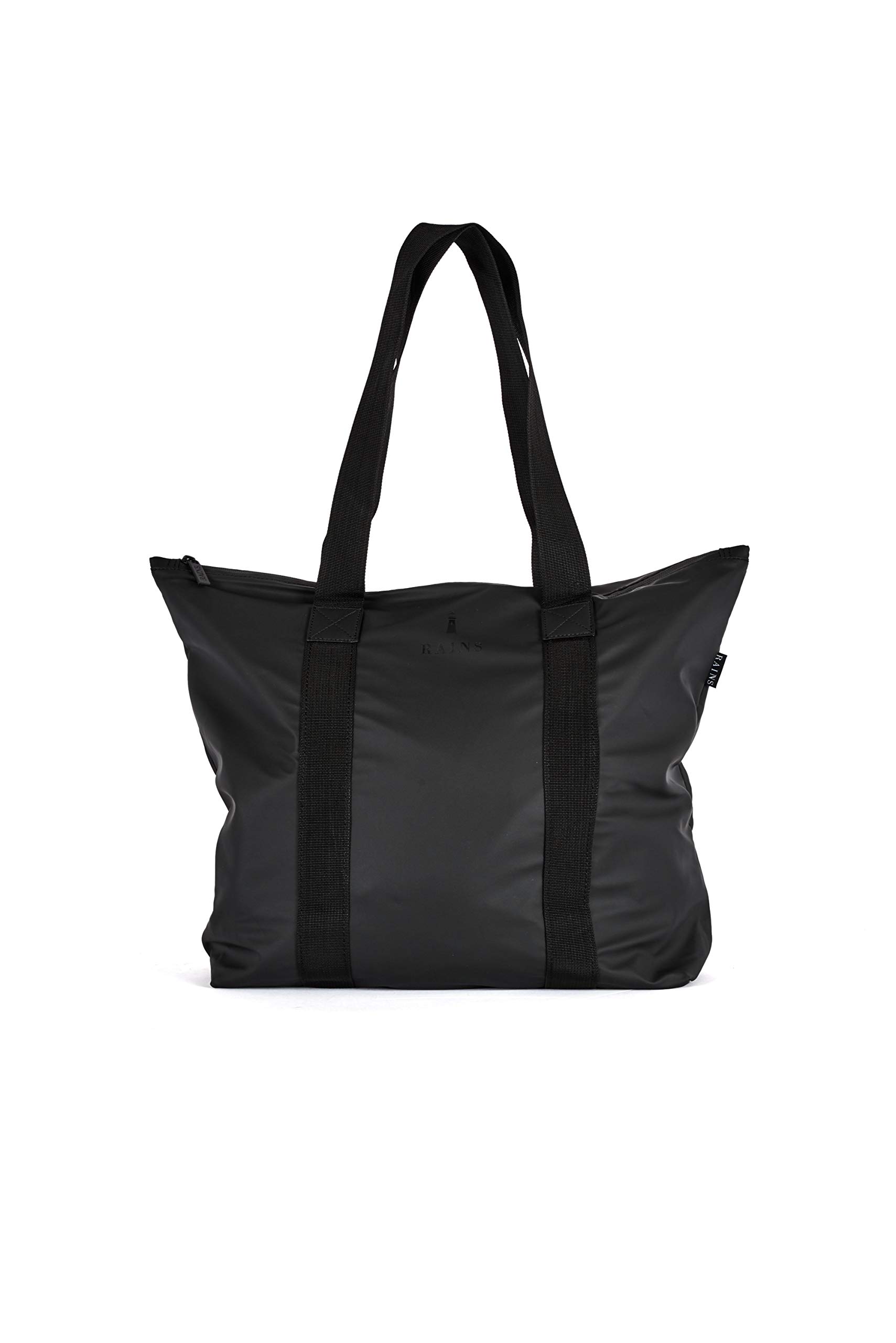 Rains Tote Bag Rush - Waterproof Black Shoulder Bag for Women & Men | Perfect for Work, Gym, Travel & Everyday Use