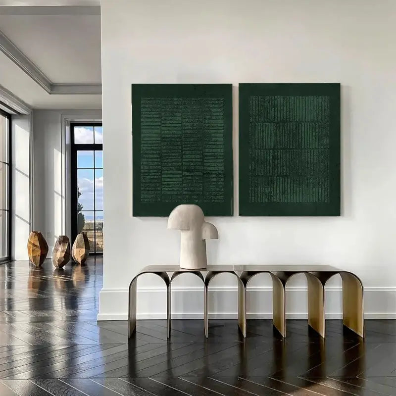 Abstract Tranquility Set of 2 Wall Art Paintings - Modern Minimalist Canvas Prints for Living Room, Bedroom & Office Decor #WS068
