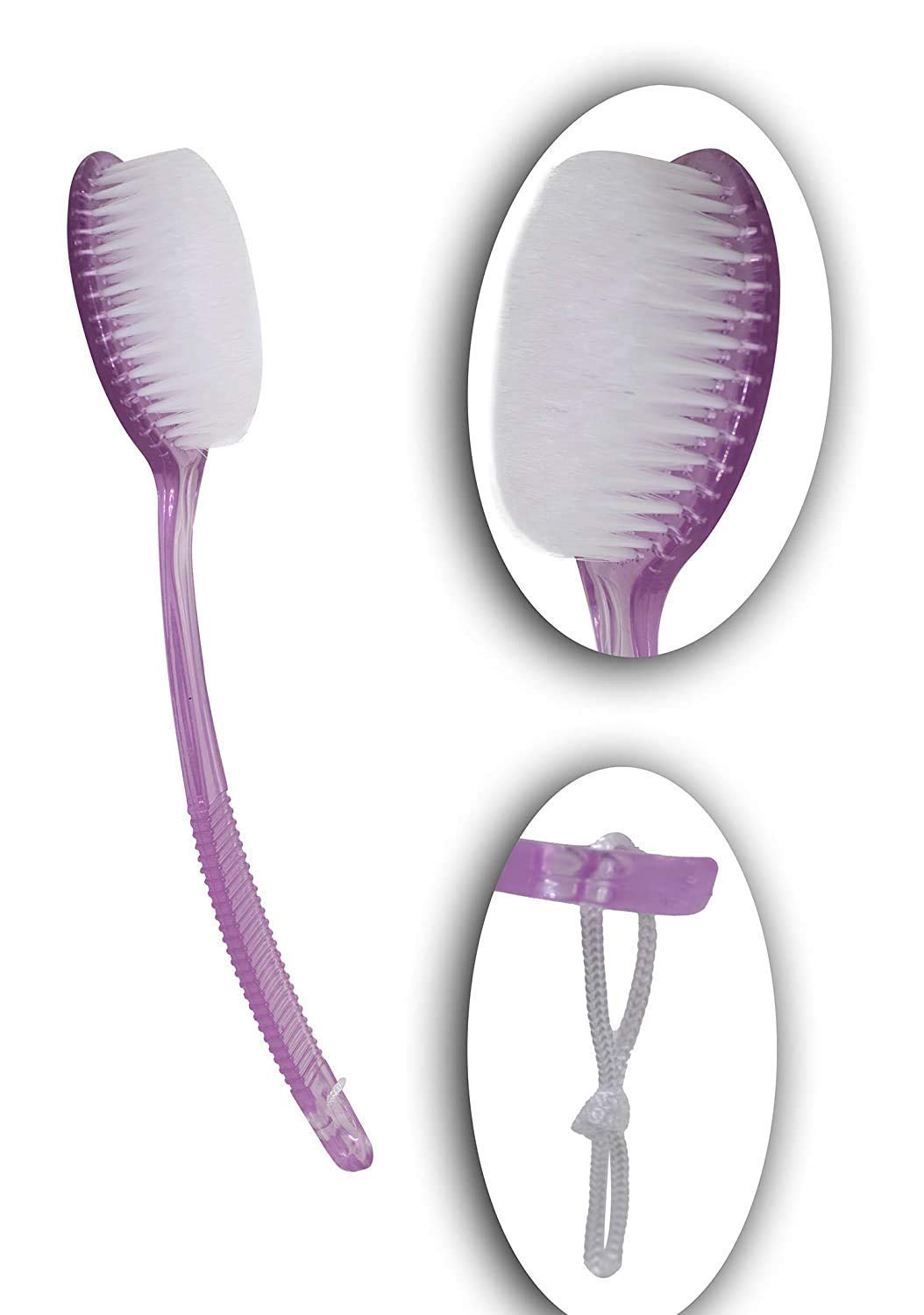 Premium Long Handle Body Scrub Brush - Exfoliating Bath Brush for Men & Women - Back Scrubber with Extended Handle - Pack of 1 - Ideal for Shower, Bath & Spa Exfoliation (M4)