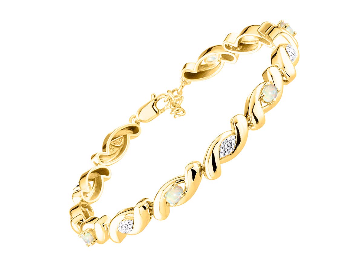 Rylos 925 Sterling Silver Infinity Twist Tennis Bracelet for Women - Adjustable 7