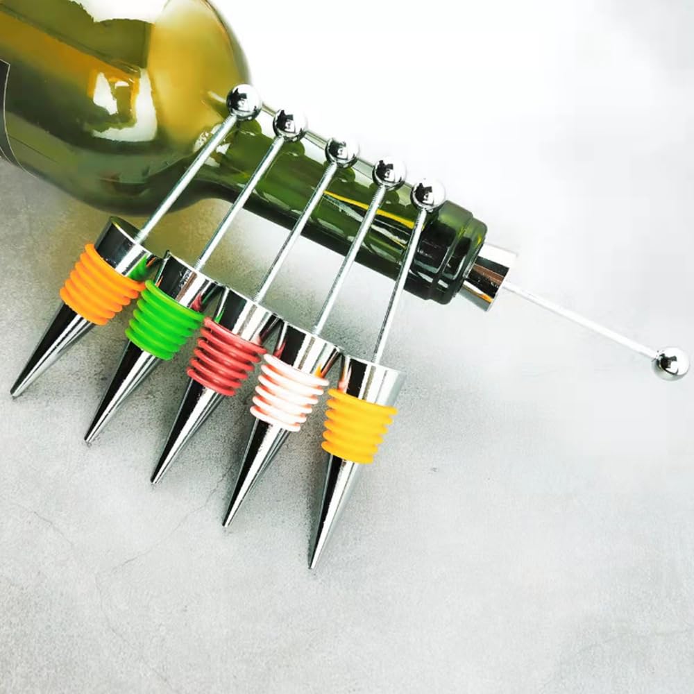 Premium Wine Stoppers for Bottles - 4 Pack Reusable Decorative Wine Savers with Air Tight Seal | Ideal for Home, Kitchen, Bar Use & Gift Giving | Preserve Wine Freshness for Days