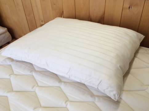 Holy Lamb Organics Wooly Down Bed Pillow - Premium Eco-Friendly Wool Pillow for Side, Back & Stomach Sleepers | Hypoallergenic & Temperature Regulating | Perfect for Allergy Sufferers & Hot Sleepers