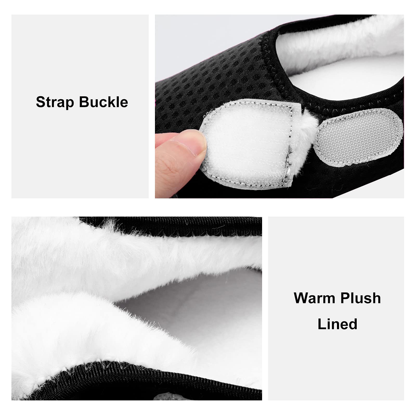 L-RUN Anti-Slip House Slippers for Women & Men - Indoor/Outdoor Warm Home Shoes for Comfort