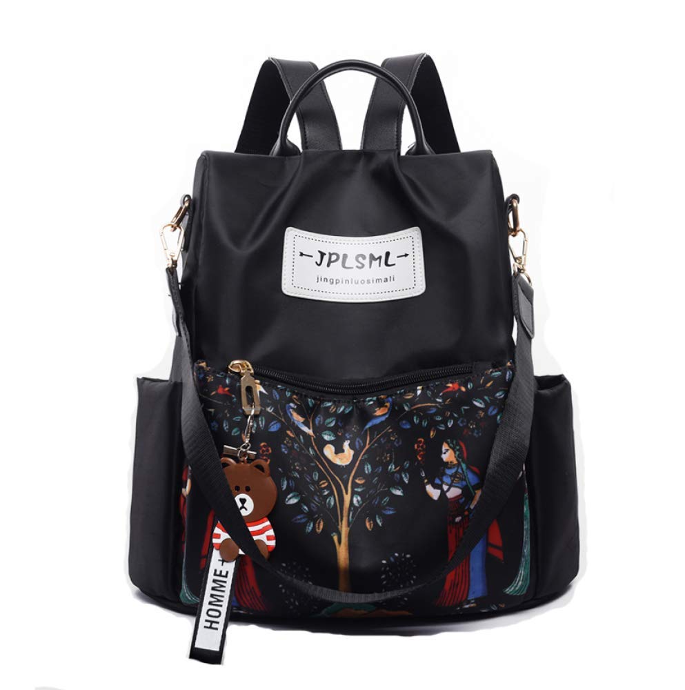 Anti-Theft Women's Travel Backpack - Large Capacity Nylon Laptop Backpack for Commuting, School & Outdoor (32×30×13cm) | Water-Resistant & USB Charging Port - Perfect for Work, College & Travel Adventures