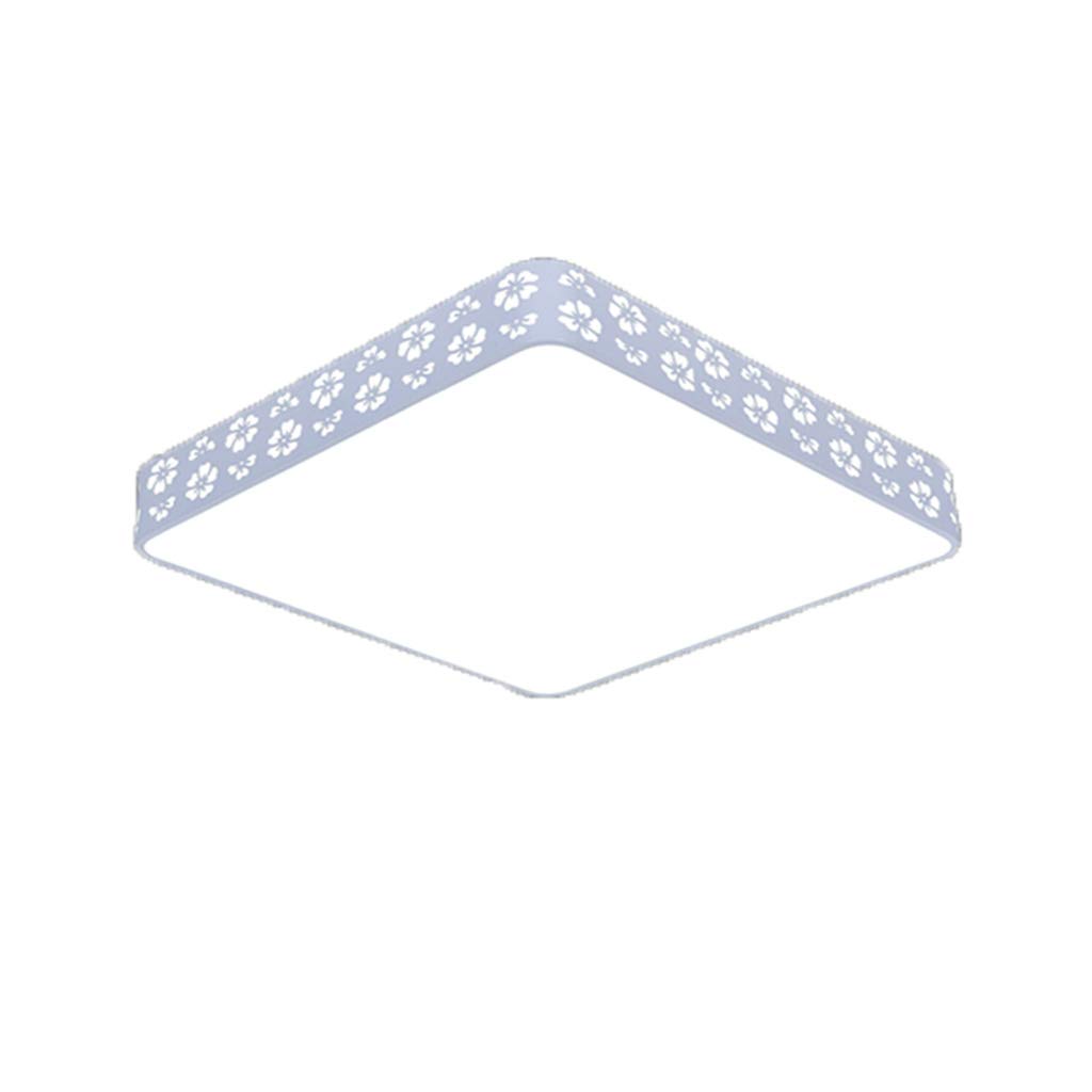 Modern Square Ceiling Lamp - LED Flush Mount Light Fixture for Living Room, Bedroom, Office, Porch & Balcony - Energy Efficient Lighting for 15-20㎡ Spaces - Perfect for Ambient & Task Lighting in Homes & Workspaces