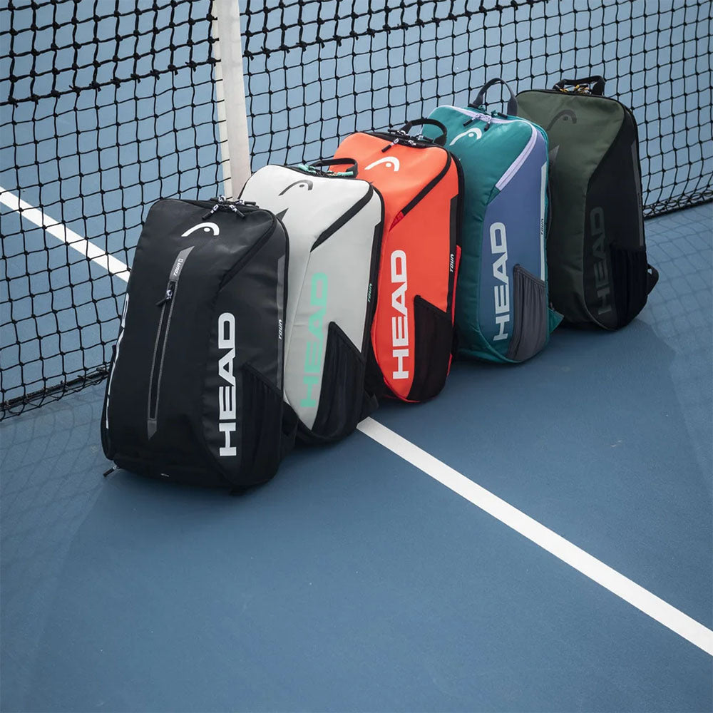Tourna Pro Head Tour Backpack Tennis Racquet Bag - Black | Durable & Lightweight for Tennis Players | Perfect for Training, Matches & Travel