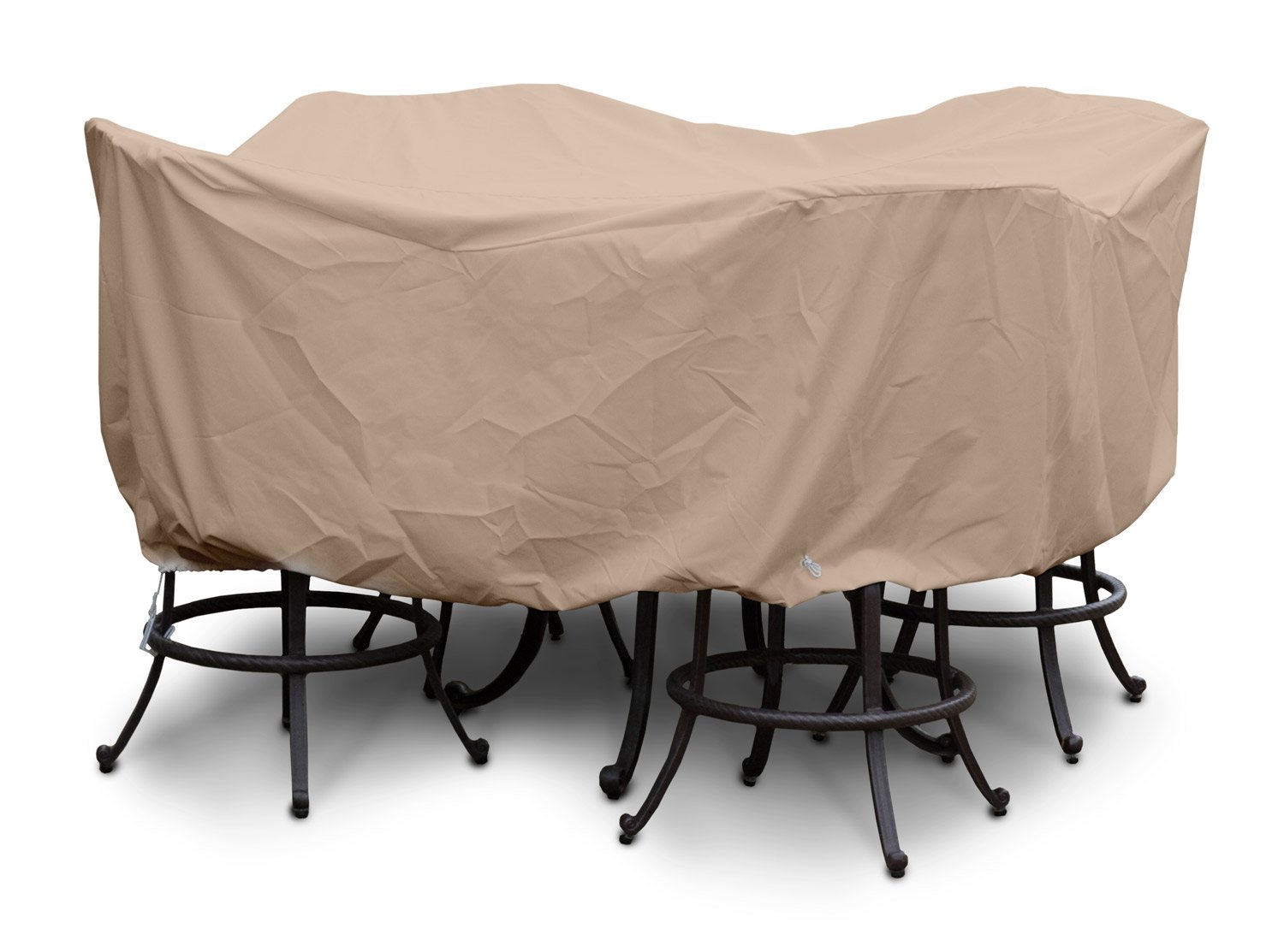 KoverRoos Weathermax 45252 Large Outdoor Bar Set Cover 84-Inch Diameter x 40-Inch Height - Waterproof Patio Furniture Protection for Round Bars, Toast Brown - Perfect for Backyard, Deck, and Poolside Use
