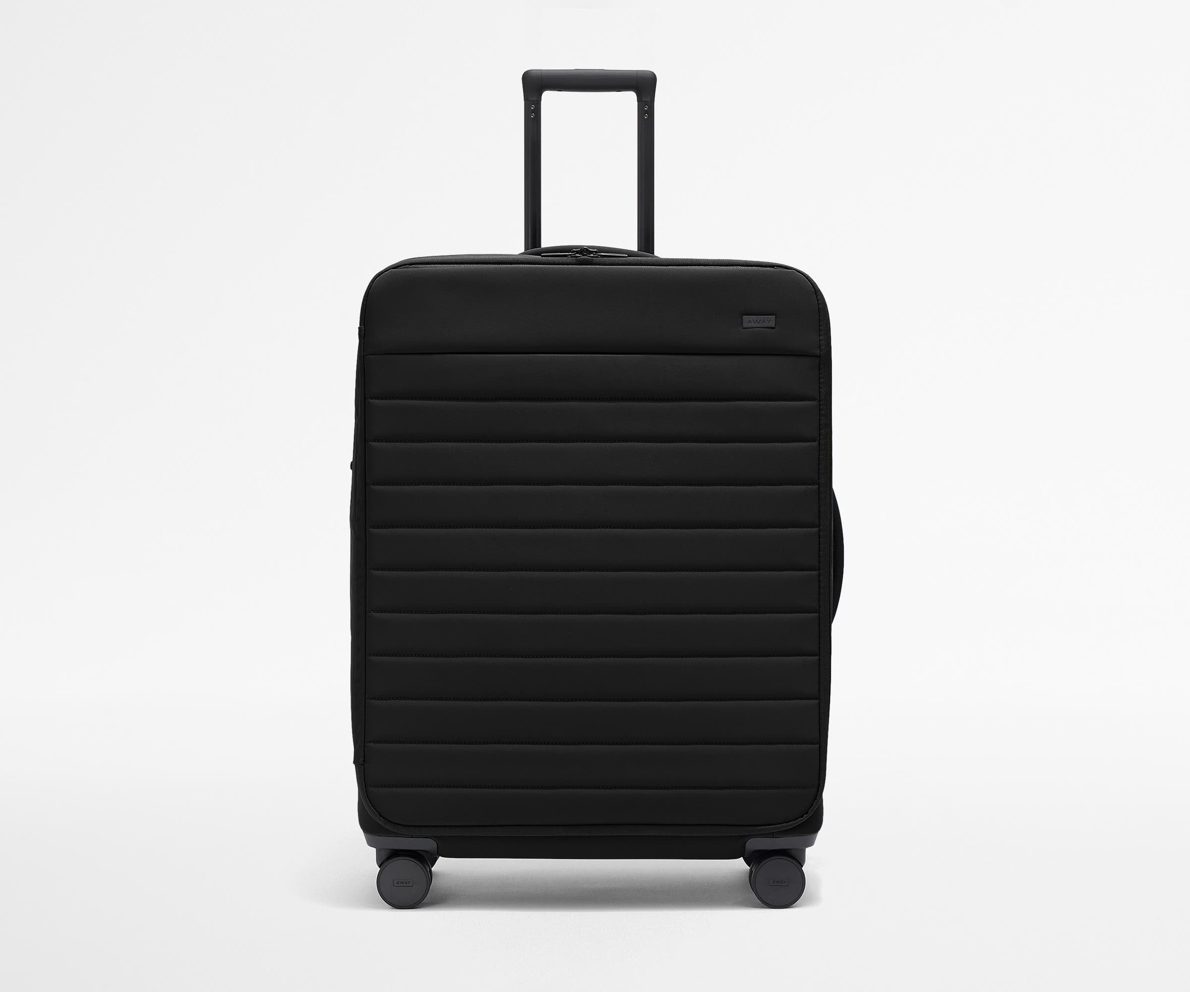 Premium Softside Large Luggage in Jet Black - Durable & Lightweight Suitcase for Travel, Business Trips & Vacations