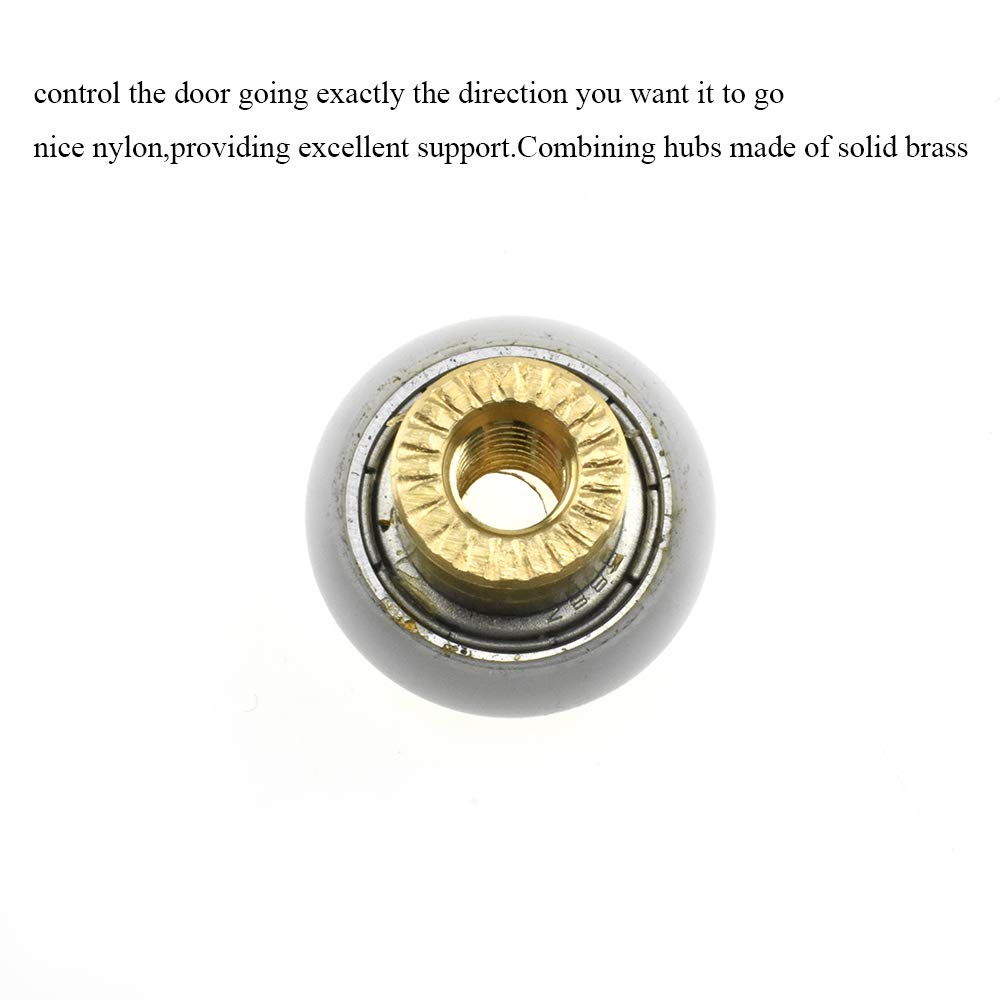 HAHIYO 23mm Shower Door Wheels - Smooth Rolling Nylon Rollers with Ball Bearings & Stainless Steel Screws (4 Sets) - Easy Installation for Bathroom, Kitchen Drawers & Sliding Track Systems - Durable Replacement Parts for Shower Doors, Cabinets & Furniture