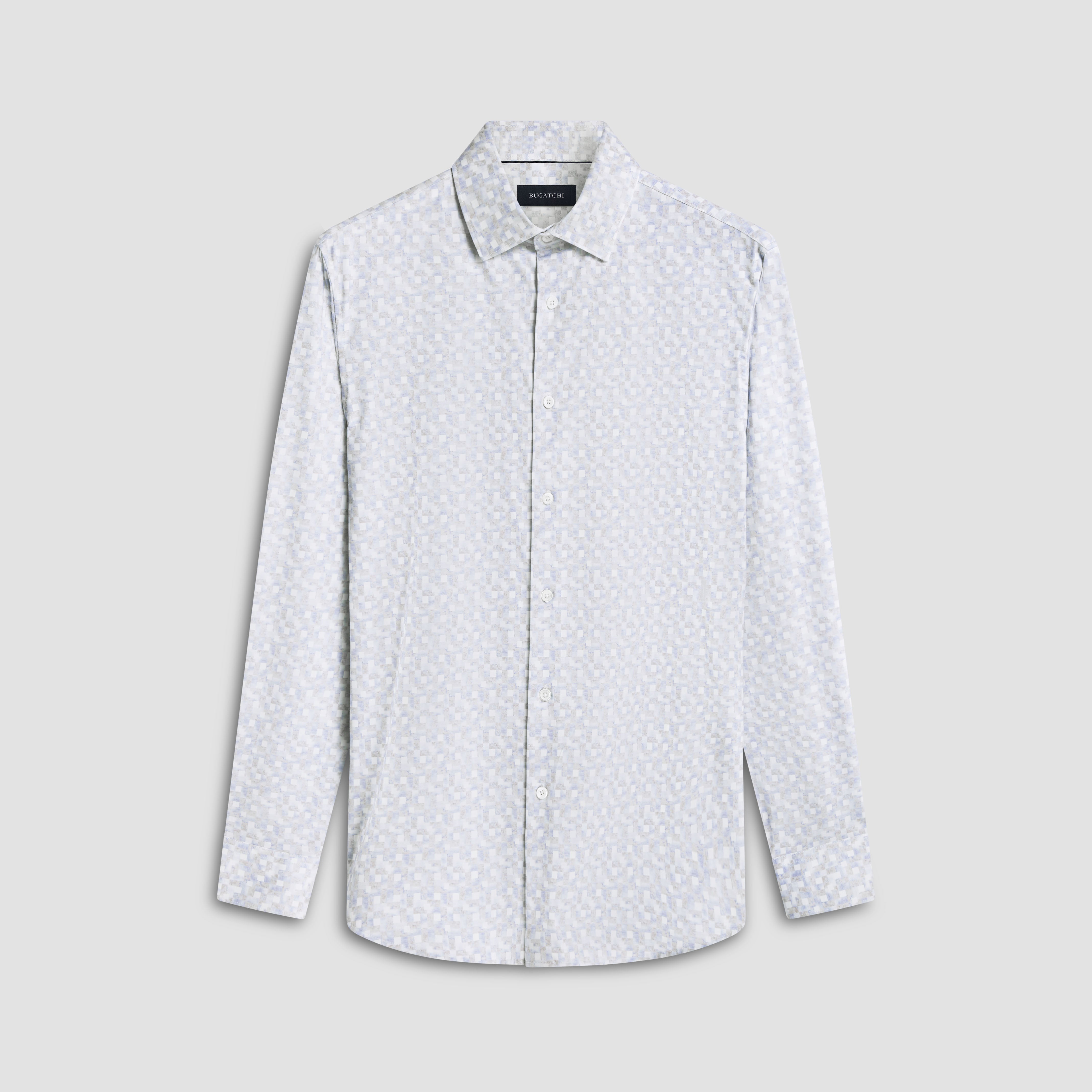 James Geometric Print Cotton Shirt for Men - Stylish Casual Button Down Shirt for Office, Party & Everyday Wear