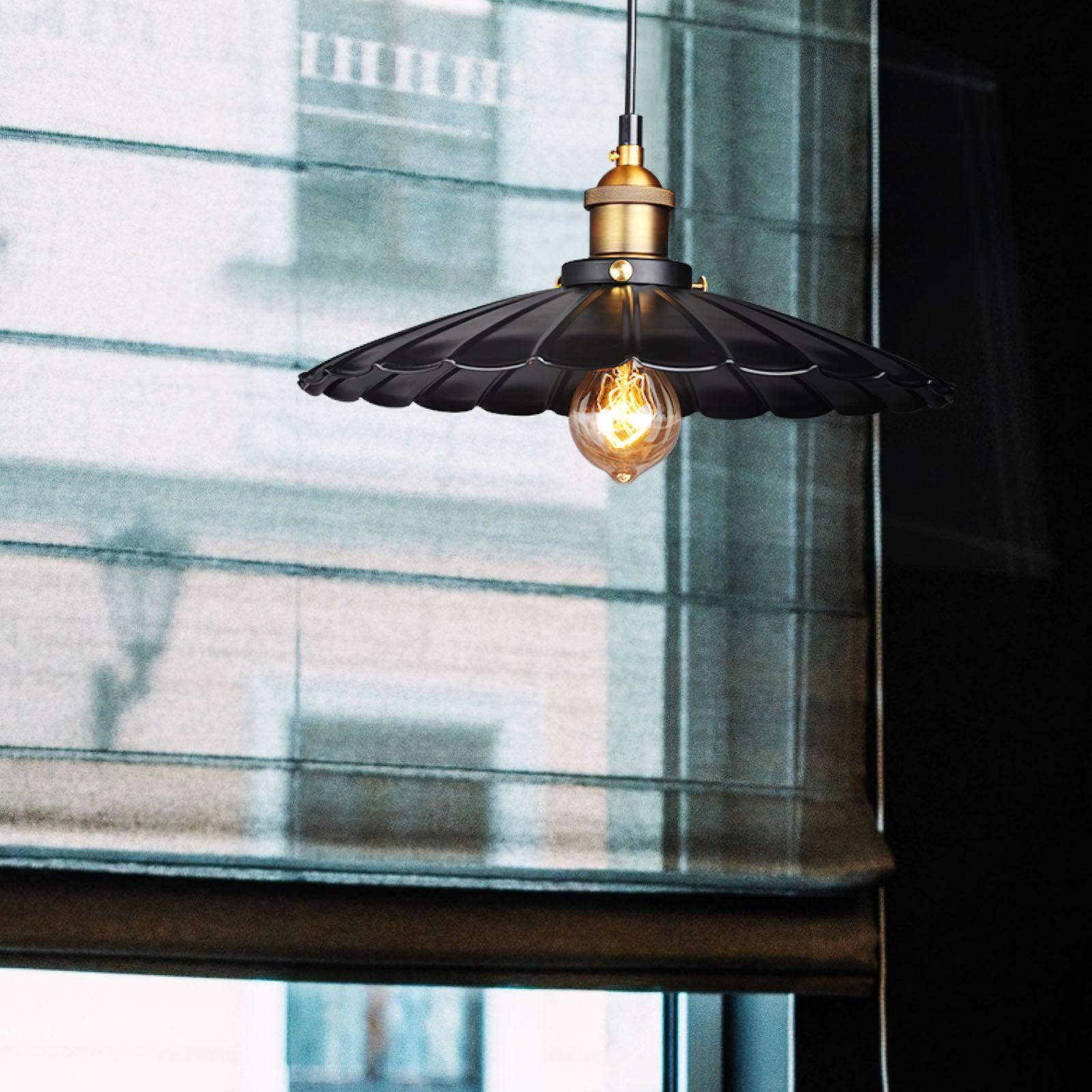 Modern Black Skirt Pendant Light - Elegant Ceiling Hanging Lamp for Dining Room, Kitchen Island & Bedroom Lighting