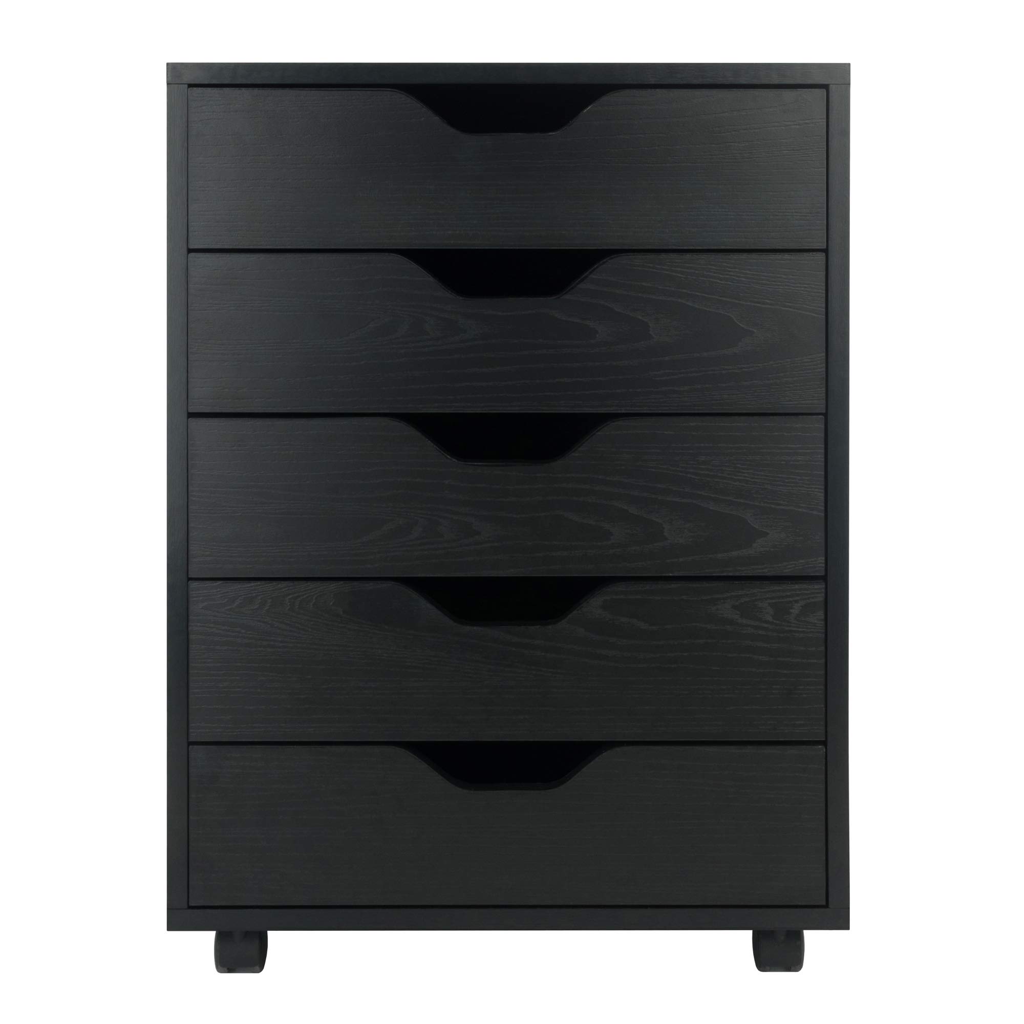 Winsome Halifax 5-Drawer Storage Organizer in Black - Perfect for Bedroom, Office & Closet Organization