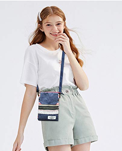 Stylish Canvas Crossbody Phone Purse Wallet for Women & Teens - Compact & Roomy with Adjustable Shoulder Strap - Perfect for Shopping, Travel & Everyday Use