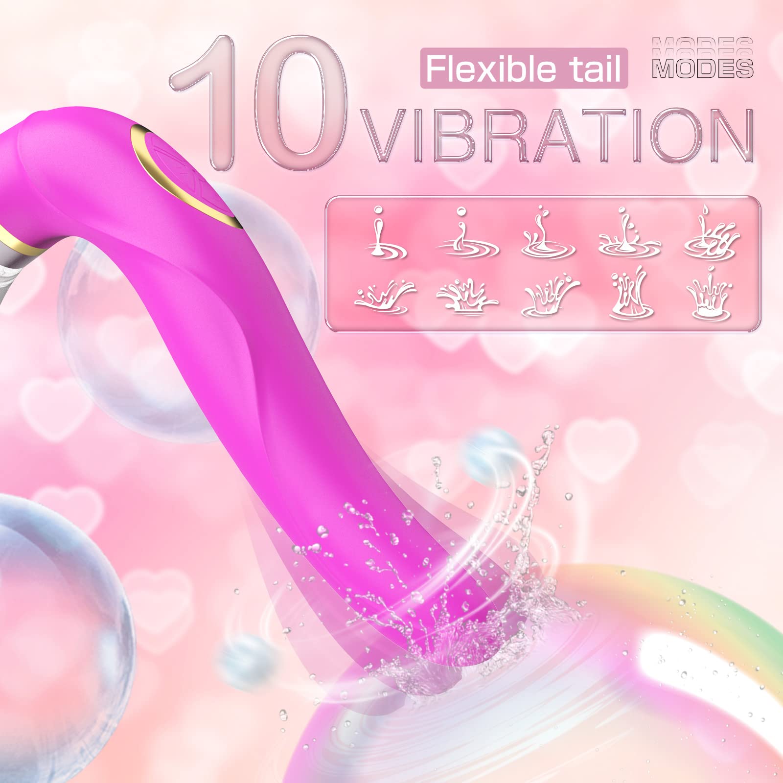 Premium Clitoral Sucking & Licking Vibrator - 8 Suction Modes, 10 Vibration & 5 Licking Modes - Rechargeable Waterproof G-Spot & Nipple Stimulator for Women - Perfect for Solo Play & Couples Intimacy
