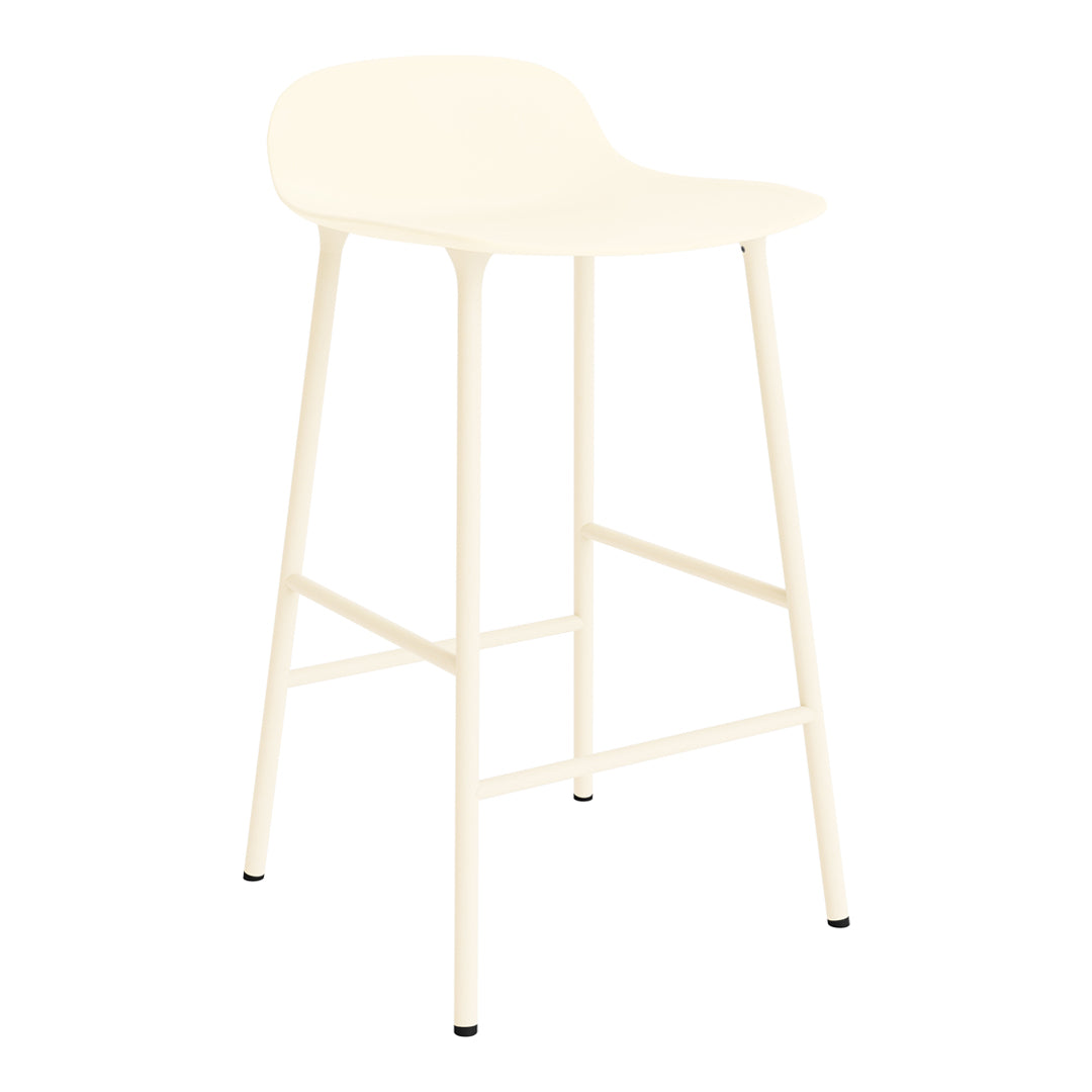 Modern Metal Leg Form Counter Stool - Bar Stool for Kitchen Island, Breakfast Nook & Home Decor
