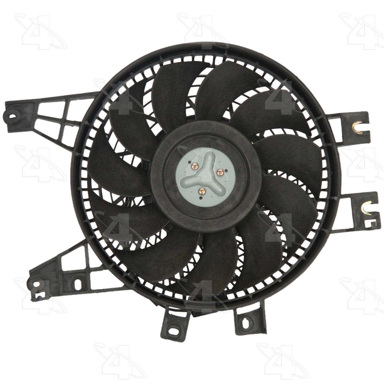 Four Seasons 75599 AC Condenser Fan Motor Replacement - Compatible with Multiple Vehicle Models - Perfect for Car AC System Repair & Maintenance