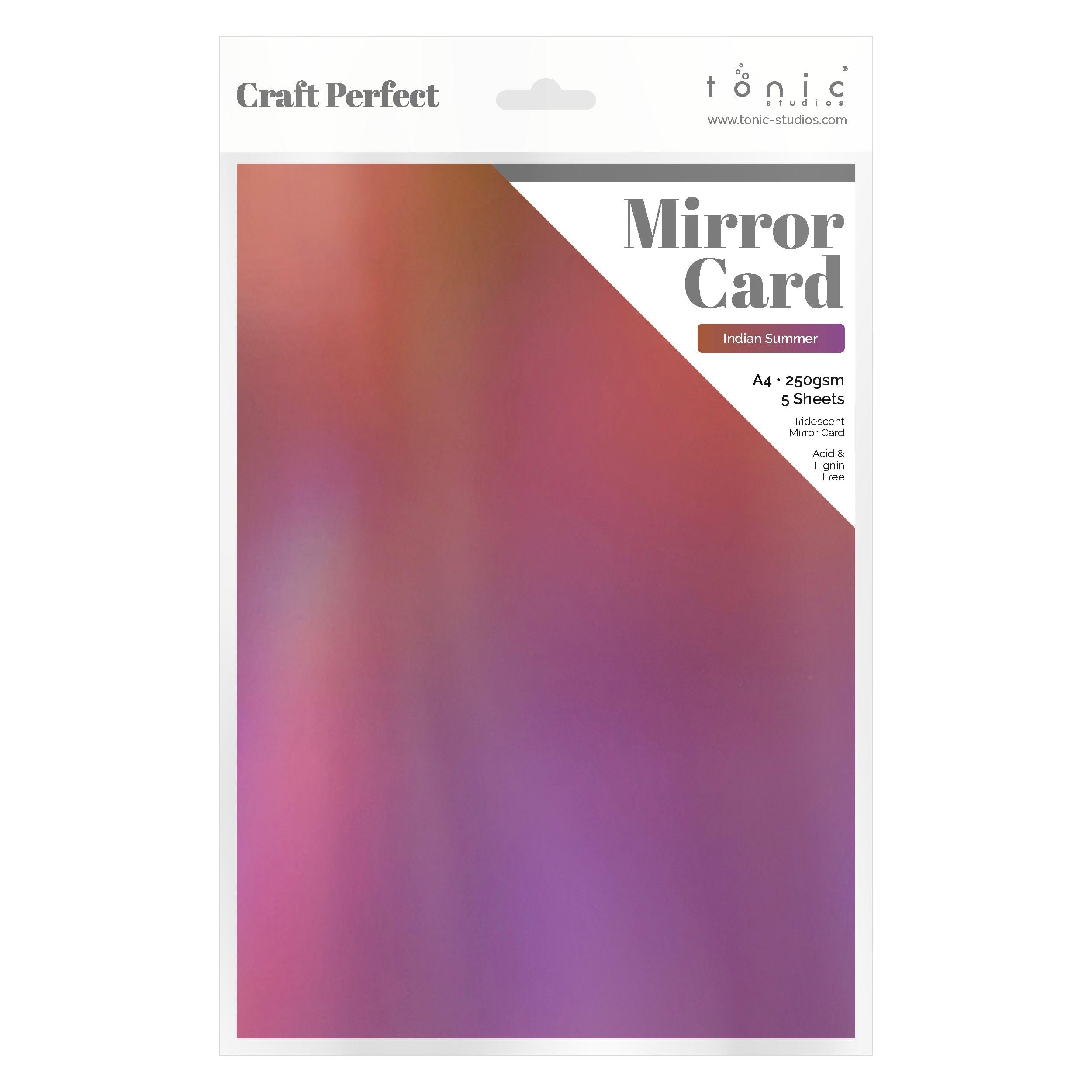 4-Pack Iridescent Mirror Cardstock - Indian Summer A4 Size (9782E4) for Scrapbooking, Card Making & DIY Crafts