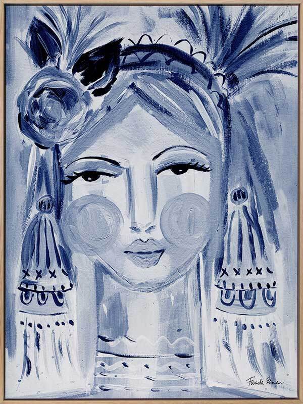 Creative Indigo Canvas Art Print - Handmade Wall Decor for Living Room, Bedroom & Office - Perfect Gift for Home Decor Lovers