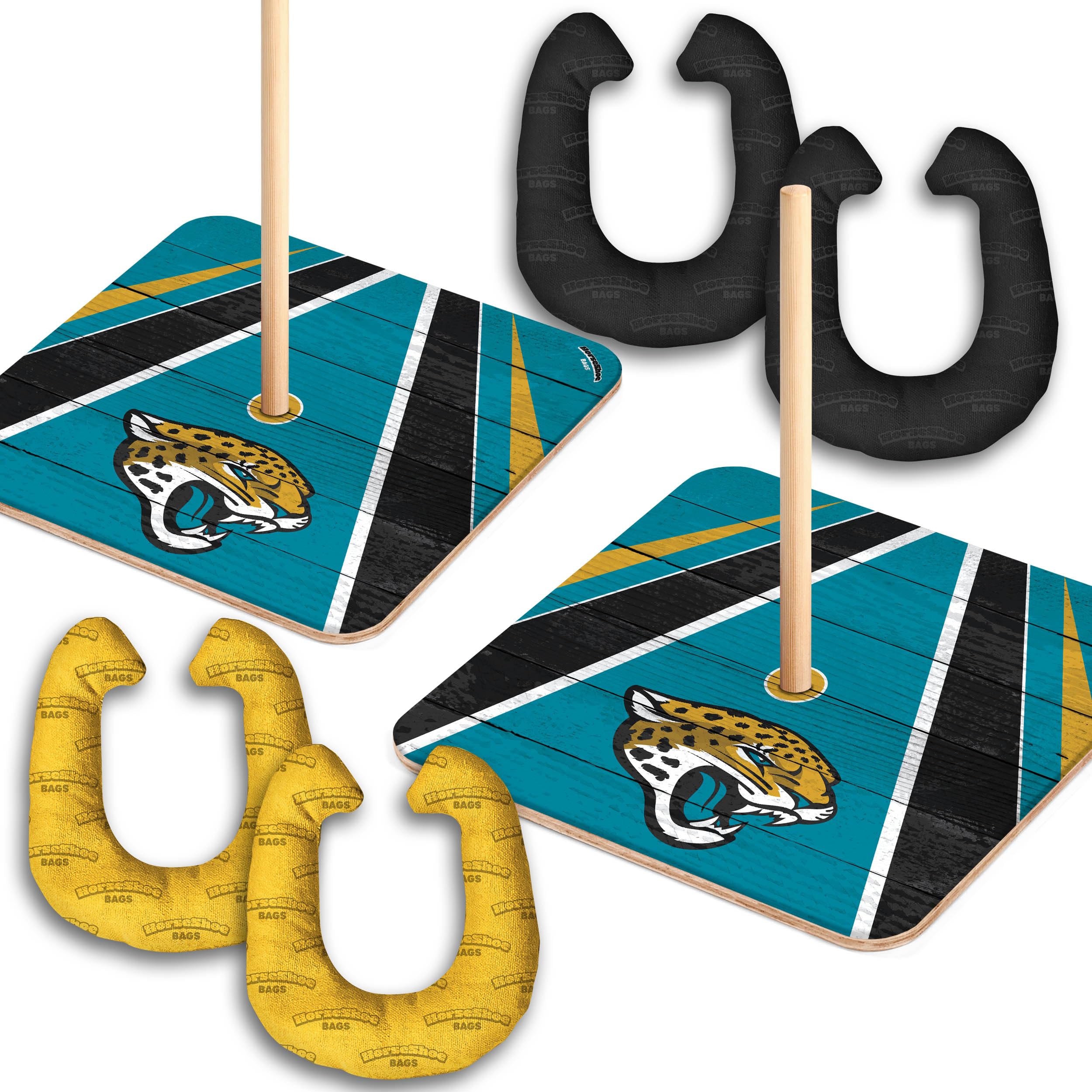 YouTheFan NFL Jacksonville Jaguars Horseshoe Bags - Officially Licensed Team Logo - Durable Game Day Tote for Football Fans - Perfect for Tailgating, Stadium Events & Sports Parties