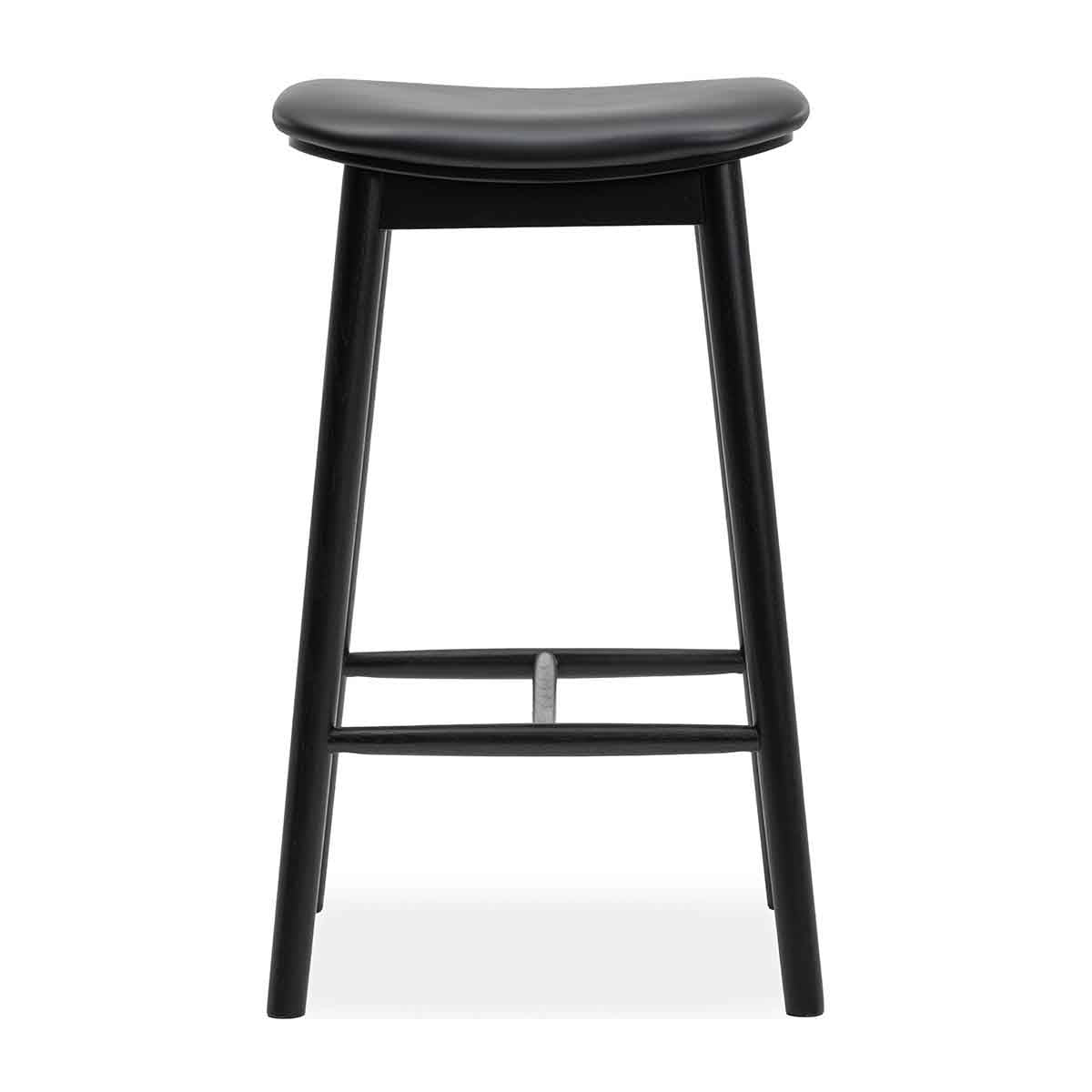 Premium Lando Leather Backless Bar Stool - Modern Counter Height Stool for Kitchen Island, Breakfast Nook & Home Bar - Comfortable PU Leather Seat with Chrome Metal Base
