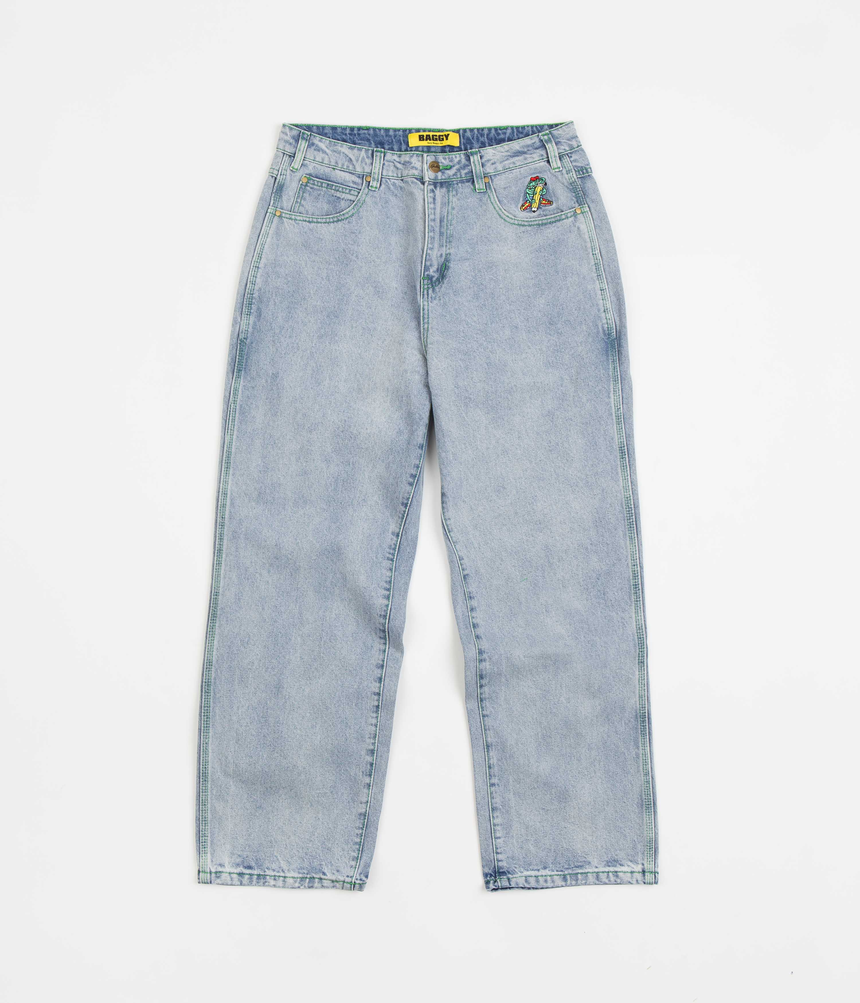 Butter Goods Martian Jeans Light Blue - High Waist Slim Fit Denim Pants for Women | Perfect for Casual Wear, Street Style & Everyday Outfits