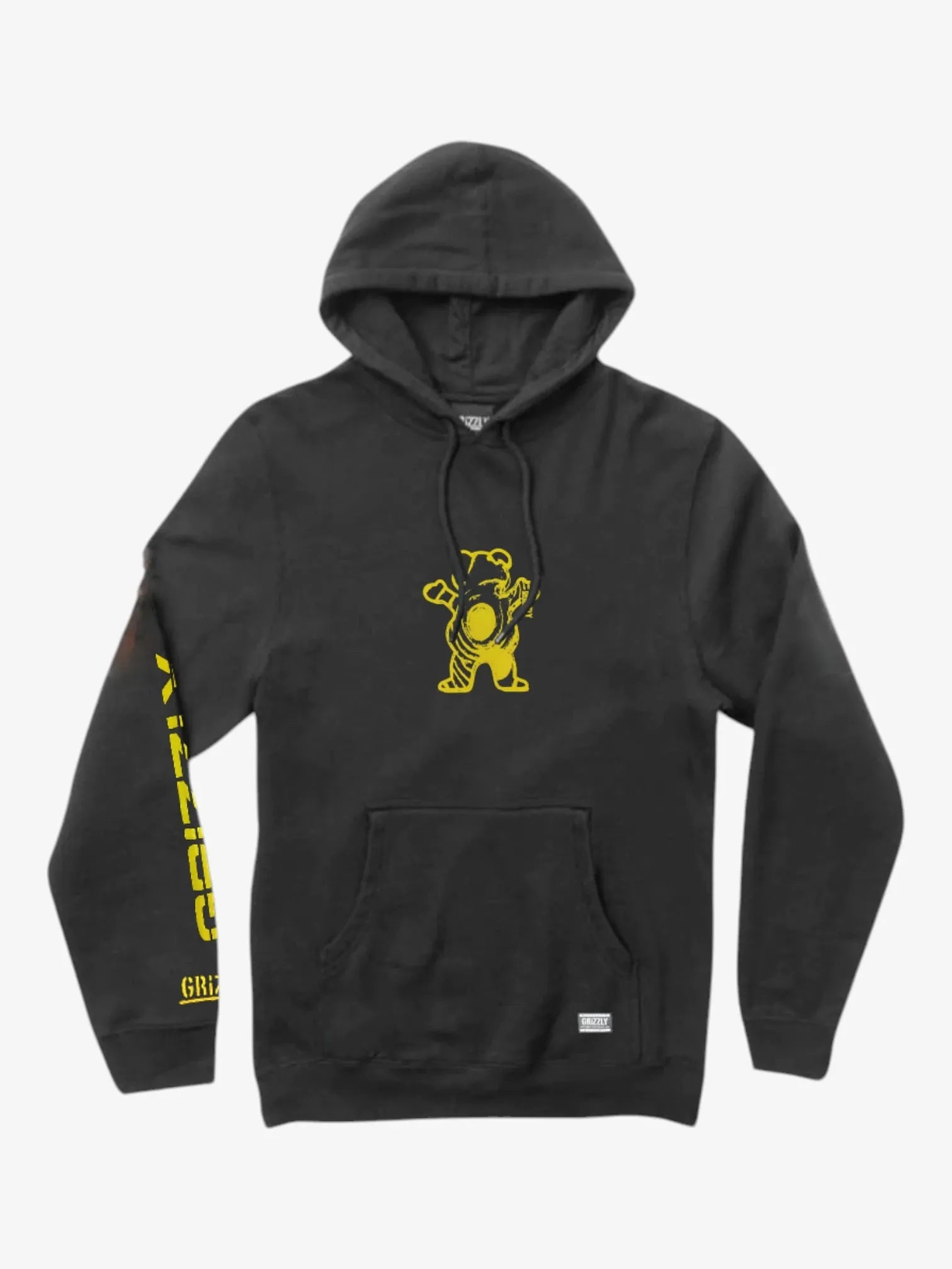 Grizzly Redwood Forest Black Hoodie - Cozy Winter Pullover for Men & Women - Perfect for Outdoor Adventures & Casual Wear