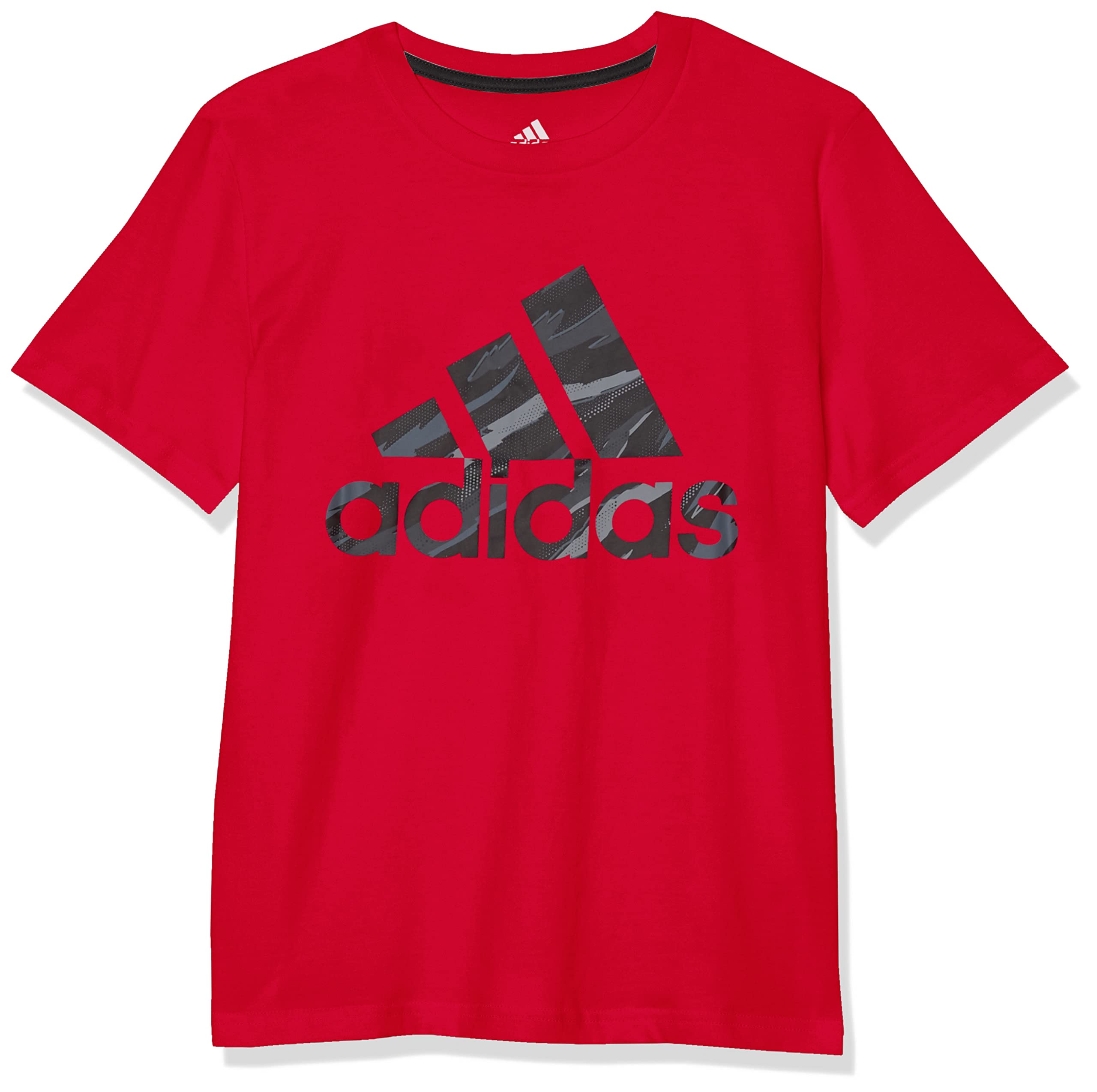 Adidas Boys' Short Sleeve Cotton Camo Logo T-Shirt - Comfortable Casual Wear for Kids, School, Sports & Everyday Outfits