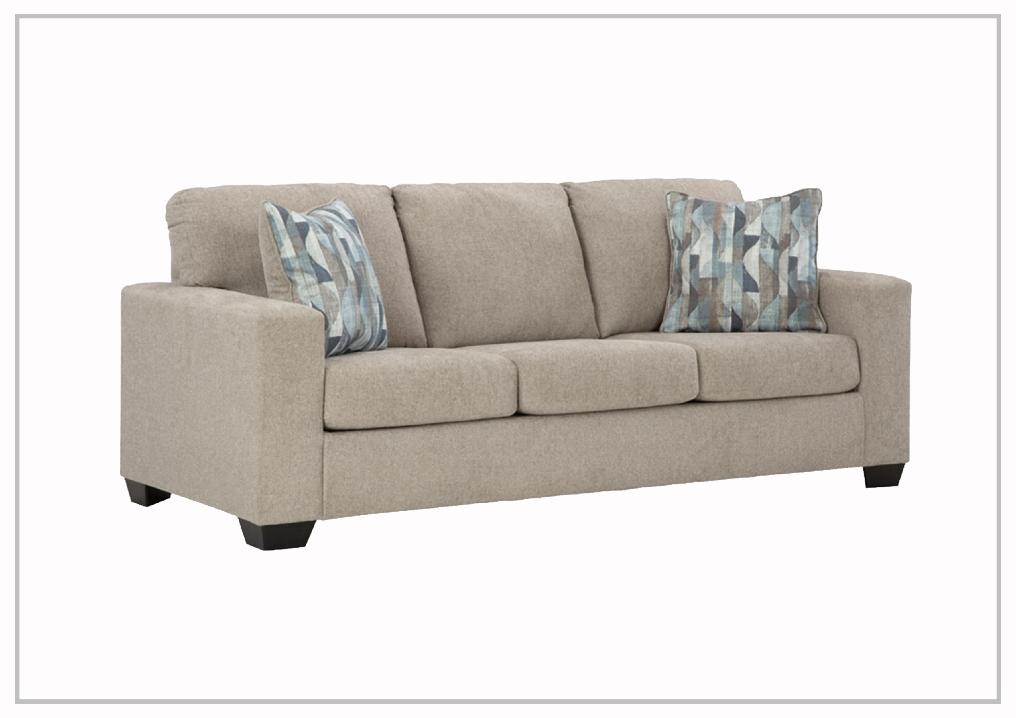 Gio Italia Dolce Queen Fabric Sleeper Sofa - Graphite & Parchment Convertible Sofa Bed for Small Spaces | Perfect for Guest Rooms, Apartments & Home Offices