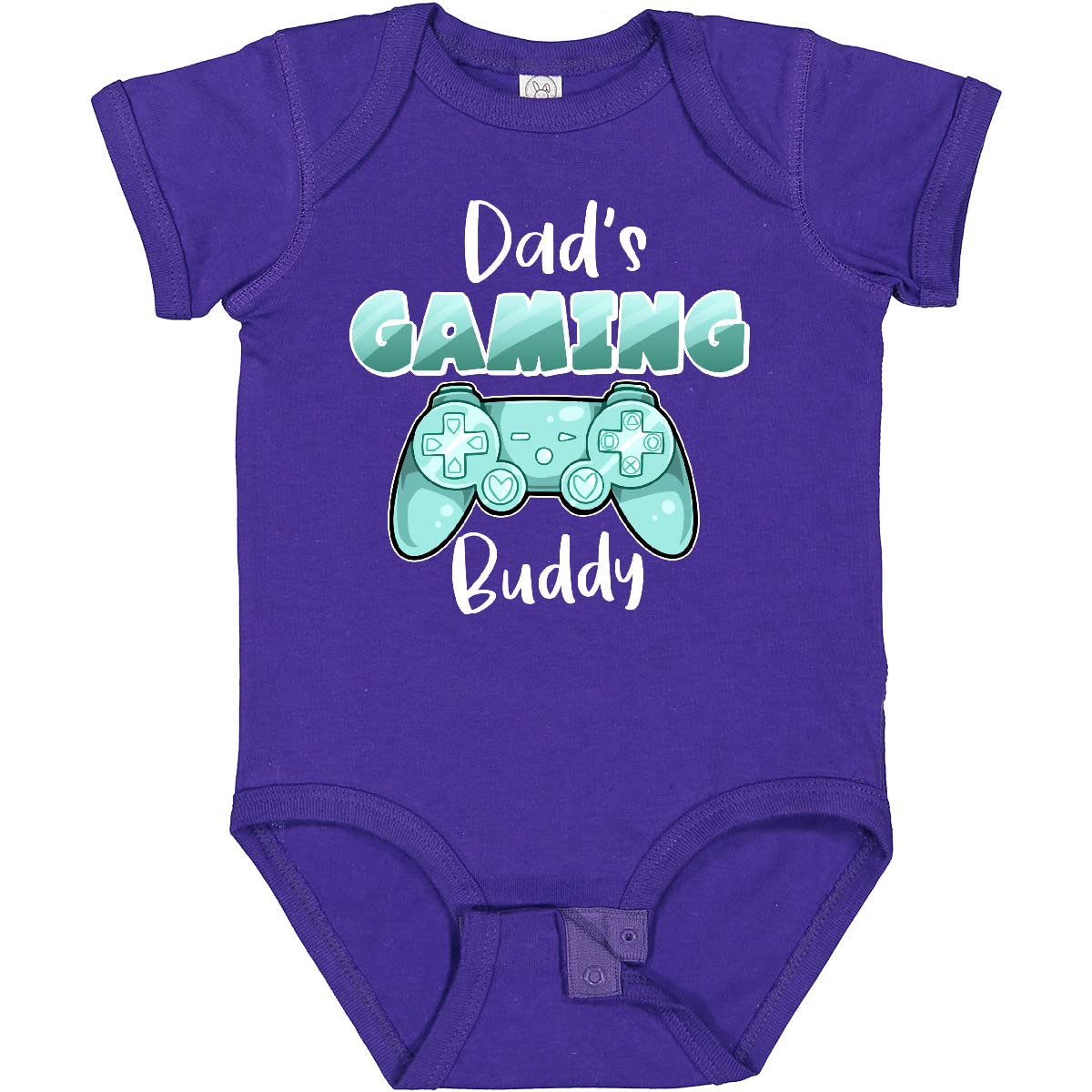 Inktastic Dad's Gaming Buddy - Aqua Controller Baby Bodysuit | Cute Gamer Onesie for Newborns & Infants | Perfect Gift for Gaming Dads & Baby Showers