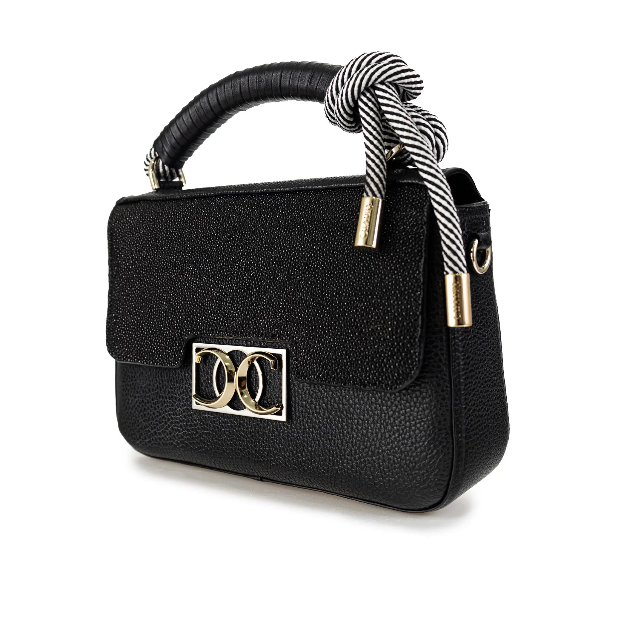 BOD64MA Cuadra Black Fashion Stingray Crossbody Bag for Women - Stylish & Elegant Everyday Purse for Work, Travel & Outings