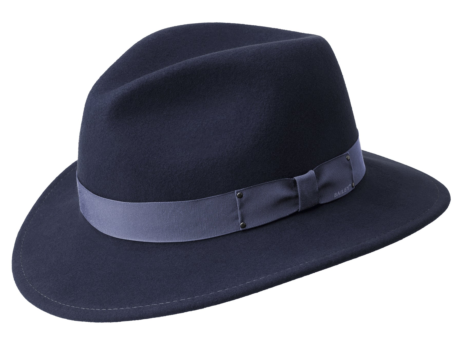 Bailey of Hollywood Curtis Indy Fedora Hat for Men - Classic Wool Felt Fedora with Leather Band - Perfect for Outdoor Adventures, Travel, and Casual Wear
