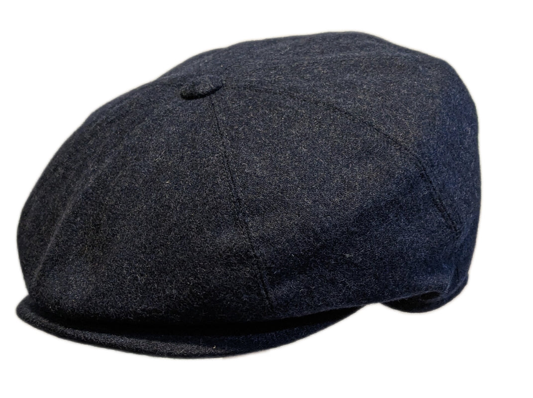 Grand Hatters Wool Baker Boy Cap - Navy Blue Vintage Style Hat for Men & Women - Perfect for Outdoor Activities, Casual Wear & Fashion Accessories
