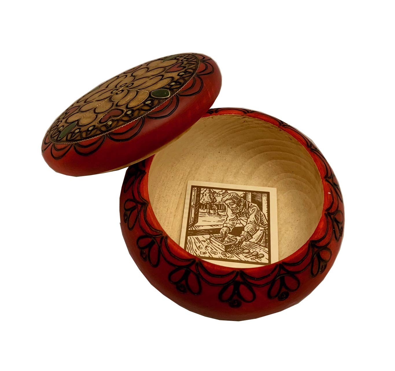 Handmade Round Heart-Shaped Linden Wood Jewelry Box - Romantic Keepsake Gift for Valentine's Day, Anniversary & Special Occasions - Perfect for Storing Rings, Necklaces & Precious Memories