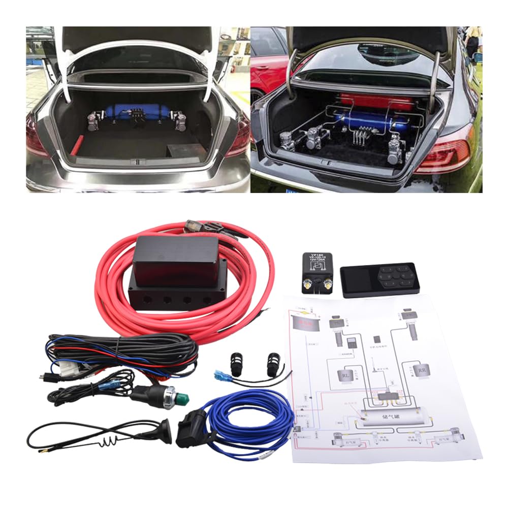 Premium Air Suspension System with Electronic Control - 5 Memory MP-DV8A12001 for Smooth Ride & Vehicle Leveling | Perfect for Trucks, SUVs, and Custom Cars