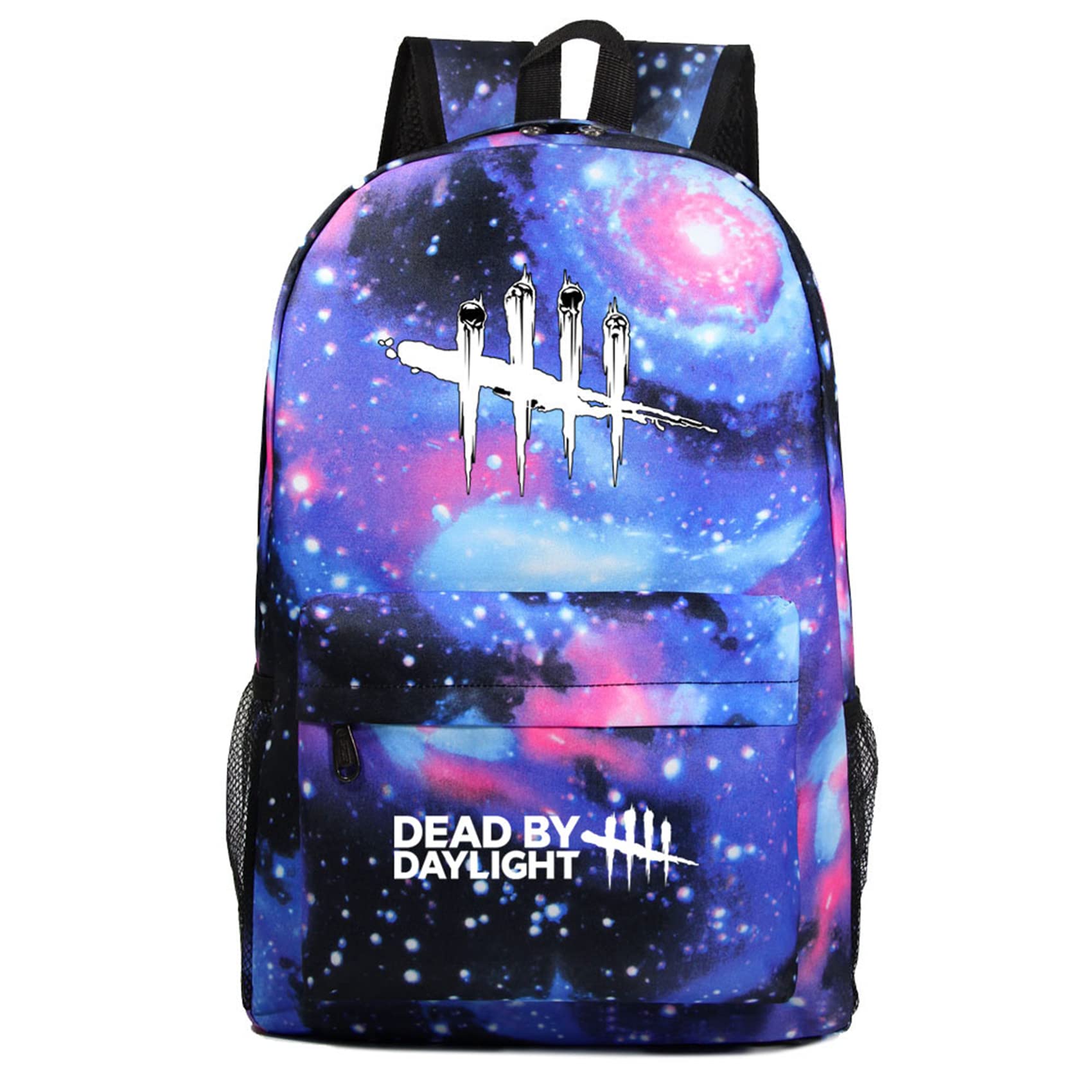 CoCeng Boys Teens Casual Travel Backpack - Dead by Daylight Themed Durable School Backpack, Lightweight Bookbag for Students (Galaxy Blue, One Size) - Perfect for School, Travel & Gaming Conventions