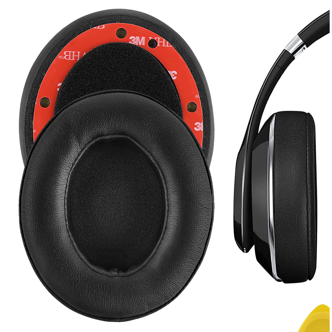 Geekria QuickFit Replacement Ear Pads for Beats Studio 2 Wireless (B0501) & Studio 2 (B0500) Headphones - Premium Black Ear Cushions Repair Parts - Perfect for Gaming, Music & Travel Comfort