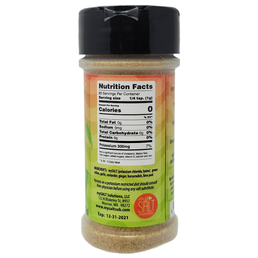 MySalt Heatwave Salt Substitute - 3oz Low Sodium Seasoning for Heart Health | Perfect for Cooking, Grilling & Healthy Meal Prep