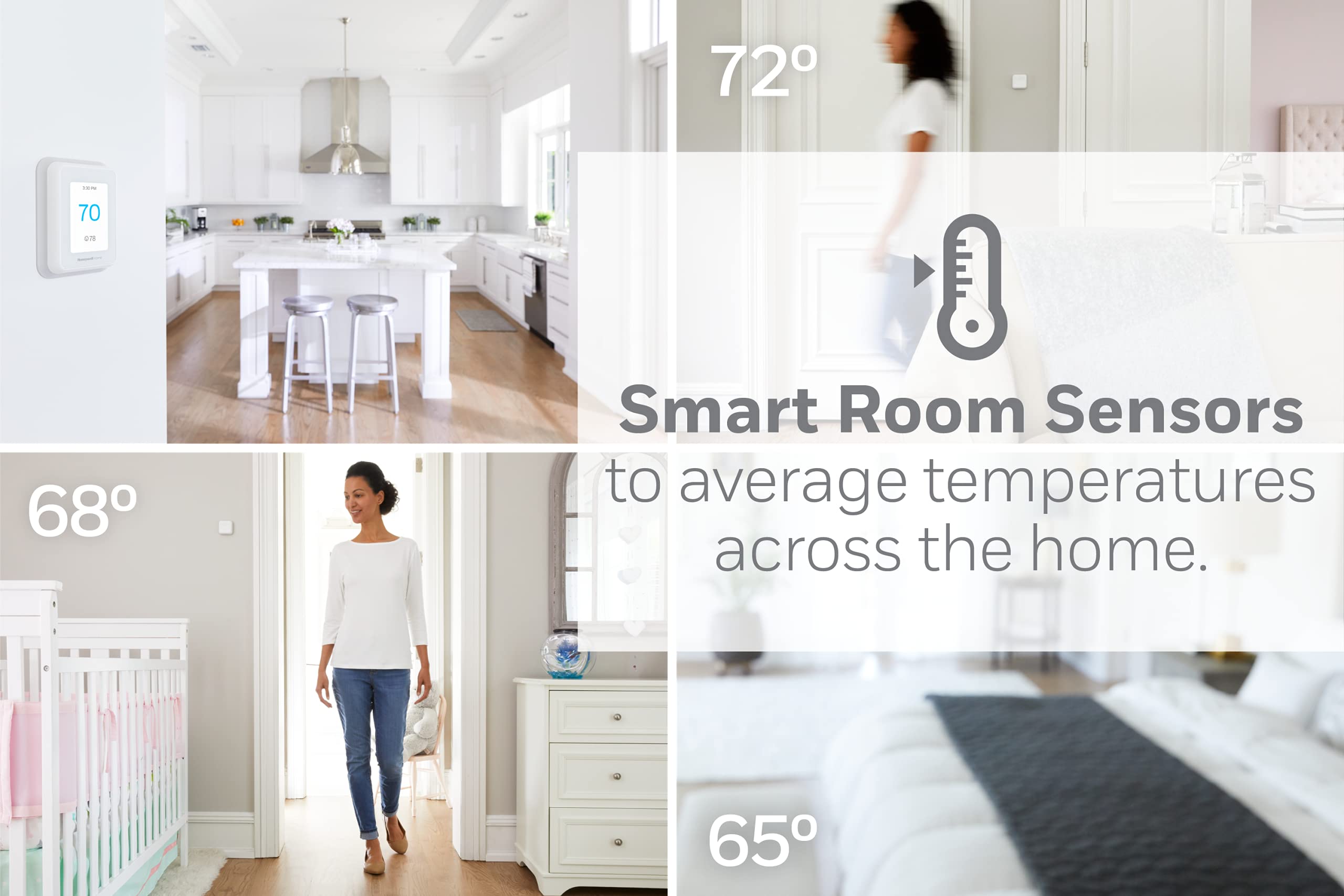 Honeywell Home RCHT9510WF T9 Wi-Fi Smart Thermostat with RPLS730B Programmable Light Switch - Energy Saving Smart Home Combo for HVAC & Lighting Control (Works with Alexa & Google Assistant) - Perfect for Home Automation & Remote Temperature Adjustment