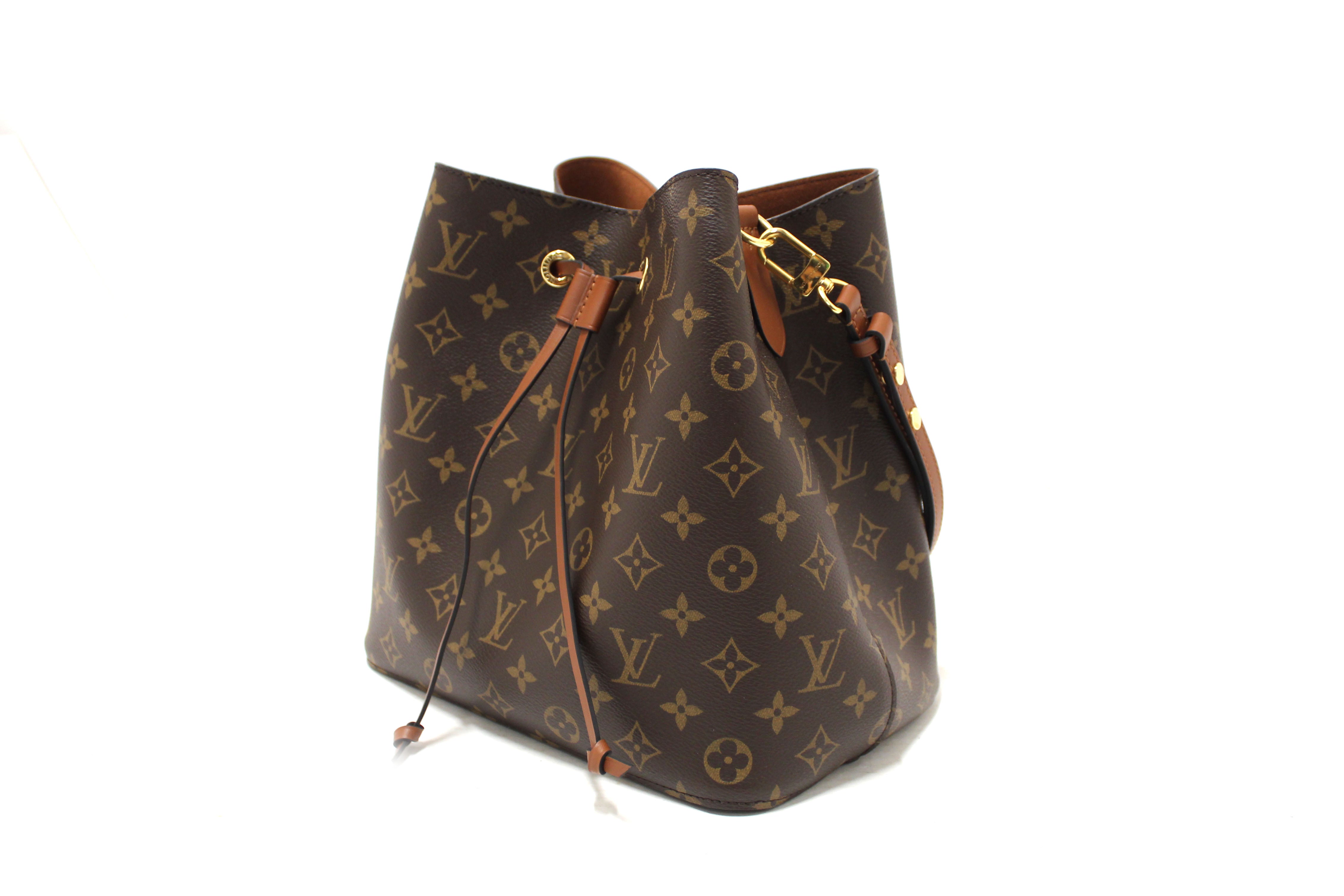 Authentic Louis Vuitton Monogram NeoNoe Shoulder Bag - Classic Brown Leather Bucket Purse for Women | Perfect for Work, Travel & Everyday Luxury Fashion Accessory