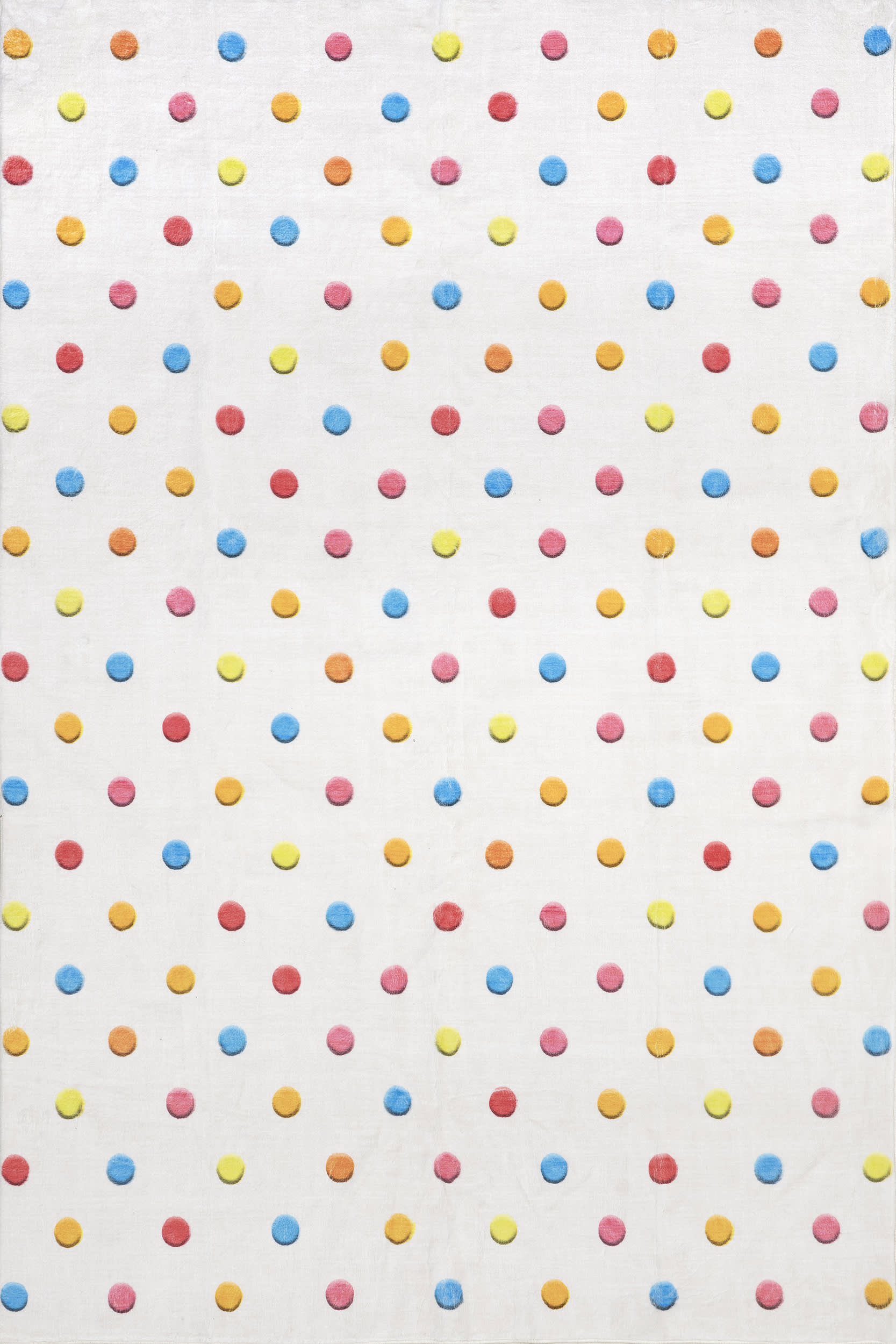 Aviva Kids Washable Dotted Rug - Colorful Non-Slip Play Mat for Nursery, Bedroom & Playroom | Soft & Durable Floor Carpet for Toddlers