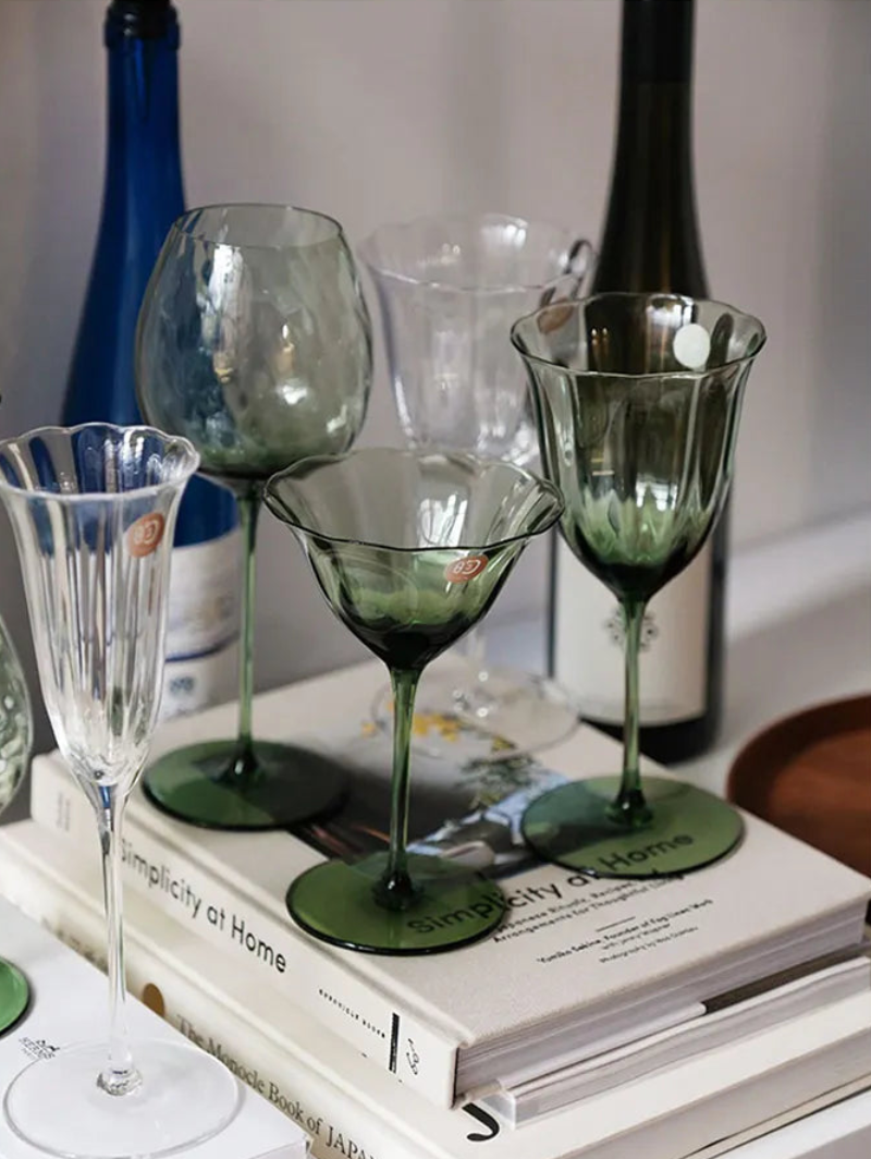 Premium Olive Grove Wine Glass Set - Elegant Stemware for Red, White & Sparkling Wine - Perfect for Dinner Parties, Weddings & Home Entertaining