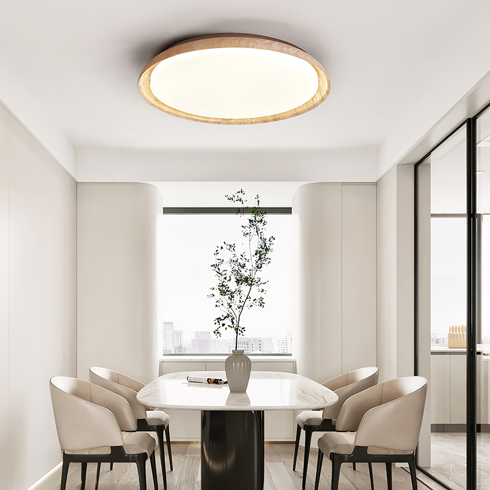 Aureum Edge Modern Ceiling Light - Sleek LED Fixture for Living Room, Bedroom & Dining Room - Energy Efficient & Dimmable Lighting Solution