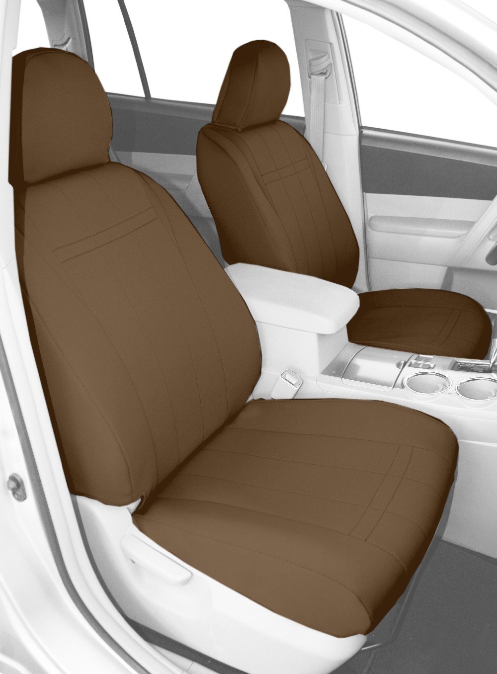 CalTrend NeoSupreme Custom Front Seat Covers for 2015-2022 Chevy/GMC Colorado & Canyon - Beige Bucket Seat Covers with Insert & Trim (1 Set) | Easy to Install, Durable Protection for Daily Commuting & Road Trips