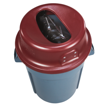 San Jamar KatchAll Magnetic Flatware Retriever - Fits 32 & 44 Gallon Trash Cans - Red - Easy Utensil Recovery for Restaurants, Cafes & Home Kitchens
