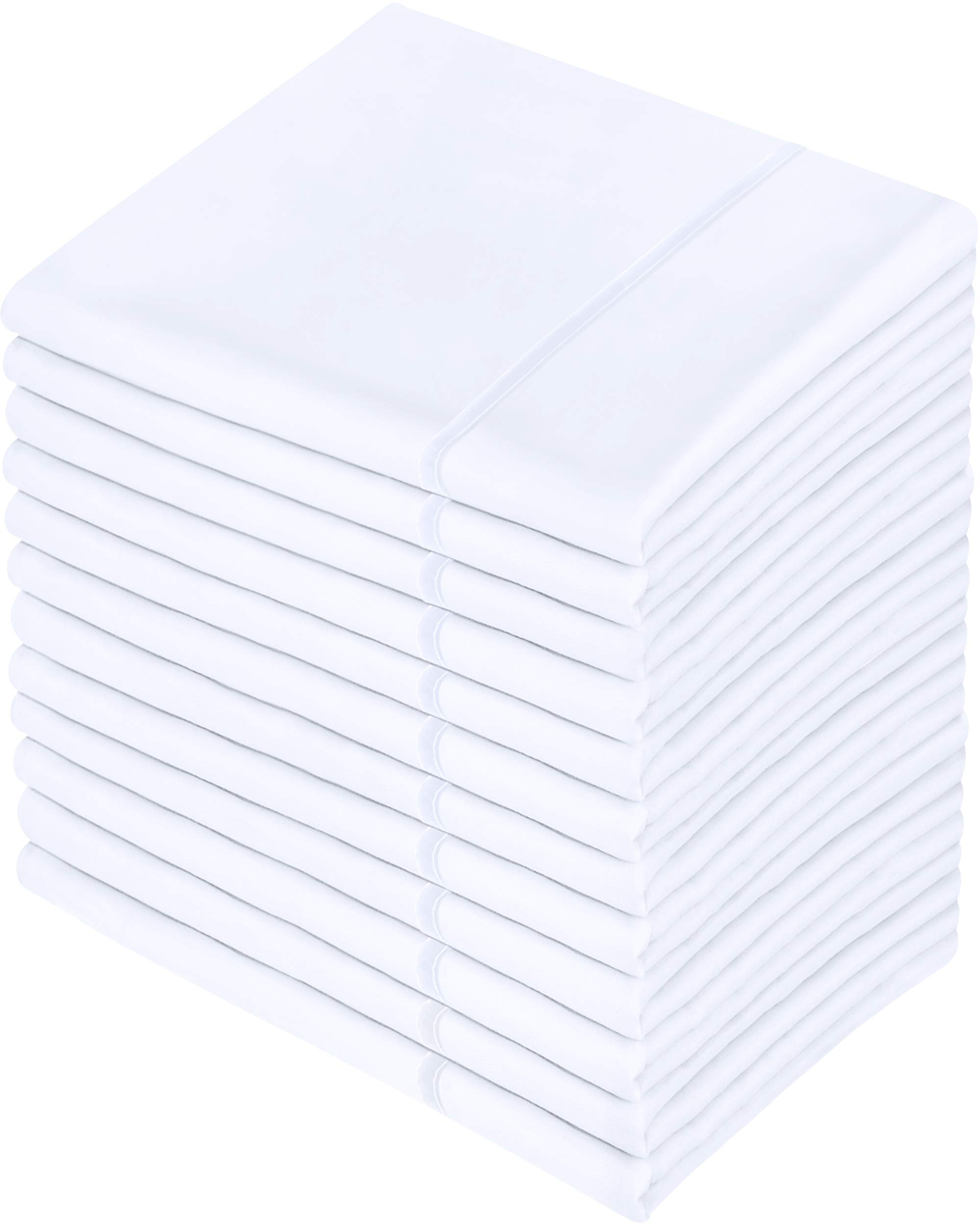 Utopia Bedding Brushed Microfiber Pillowcases - Queen Size (Pack of 120) - Soft Hypoallergenic Pillow Covers for Hotels, Dorms & Home Use - White