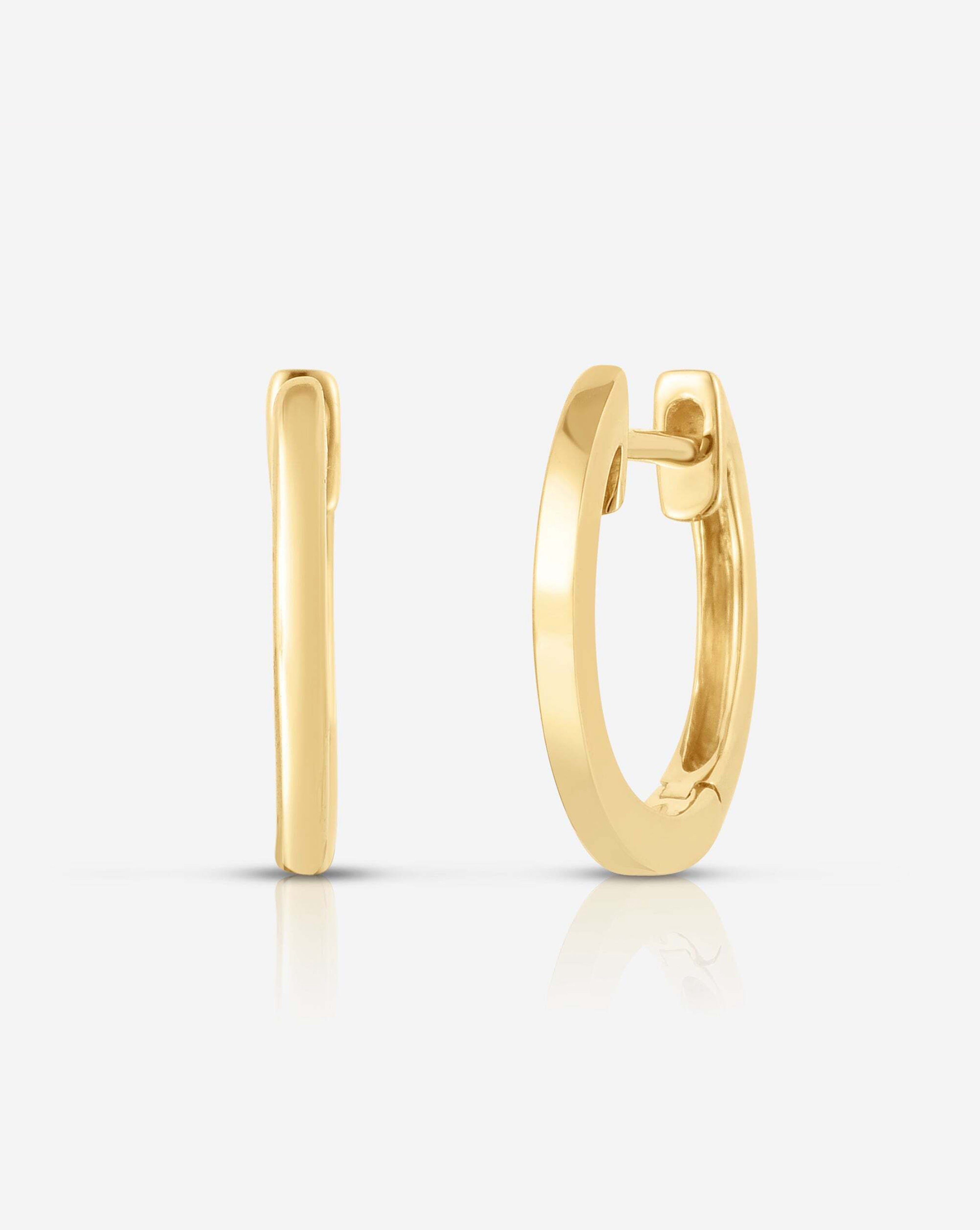 Classic Gold Huggie Hoop Earrings for Women - 14K Gold Plated Small Hoops - Perfect for Everyday Wear, Gifts & Special Occasions